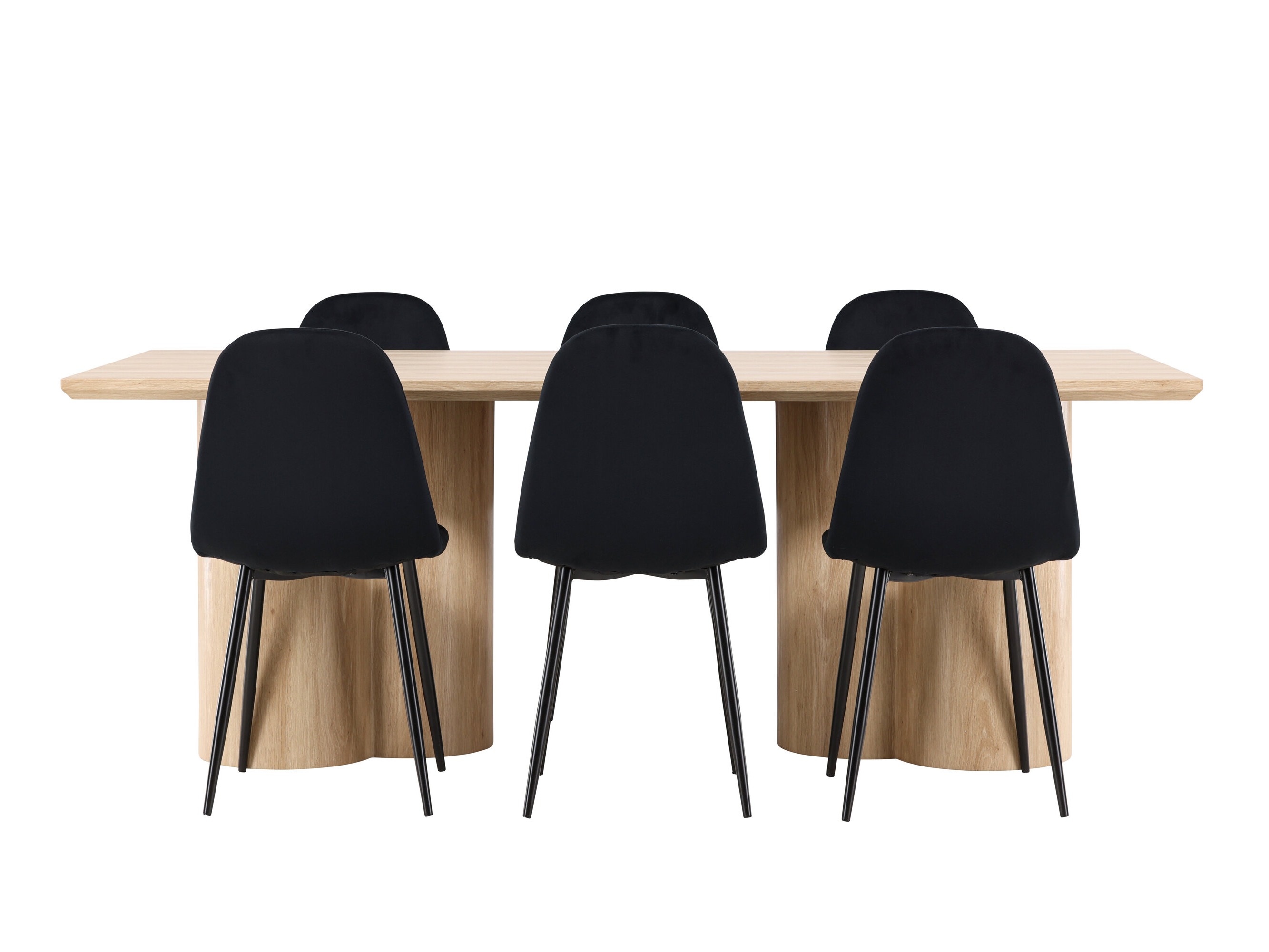 Conjunto de mesas y sillas para comedor Dallas 5018 (Negro)