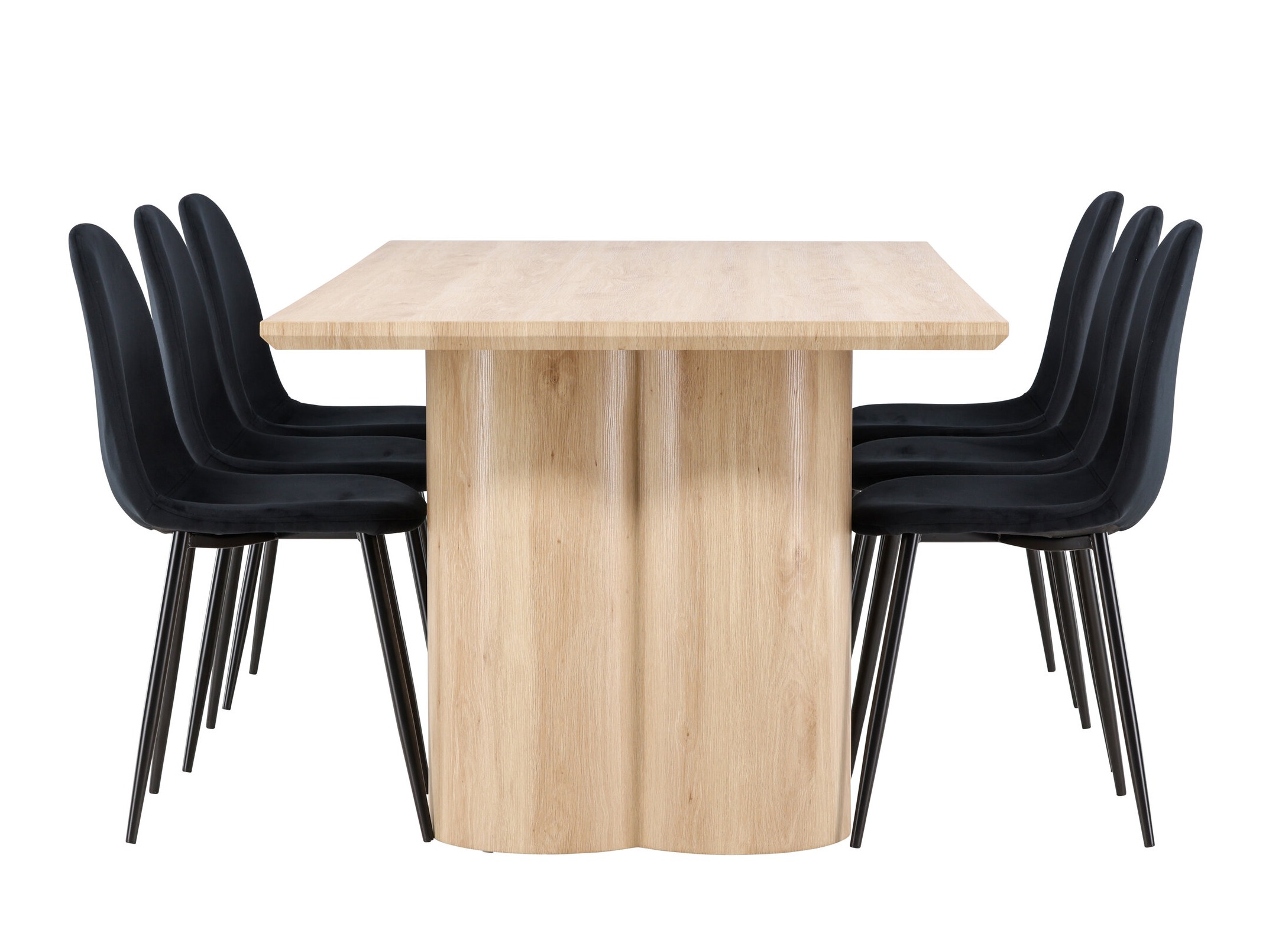 Conjunto de mesas y sillas para comedor Dallas 5018 (Negro)