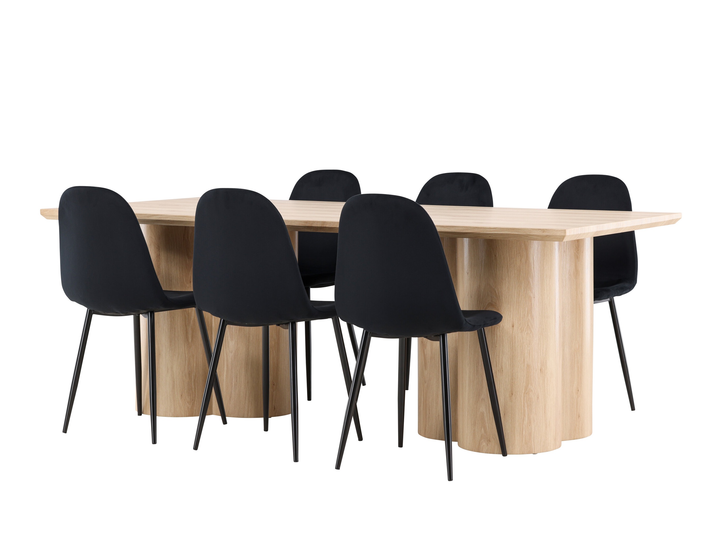 Conjunto de mesas y sillas para comedor Dallas 5018 (Negro)