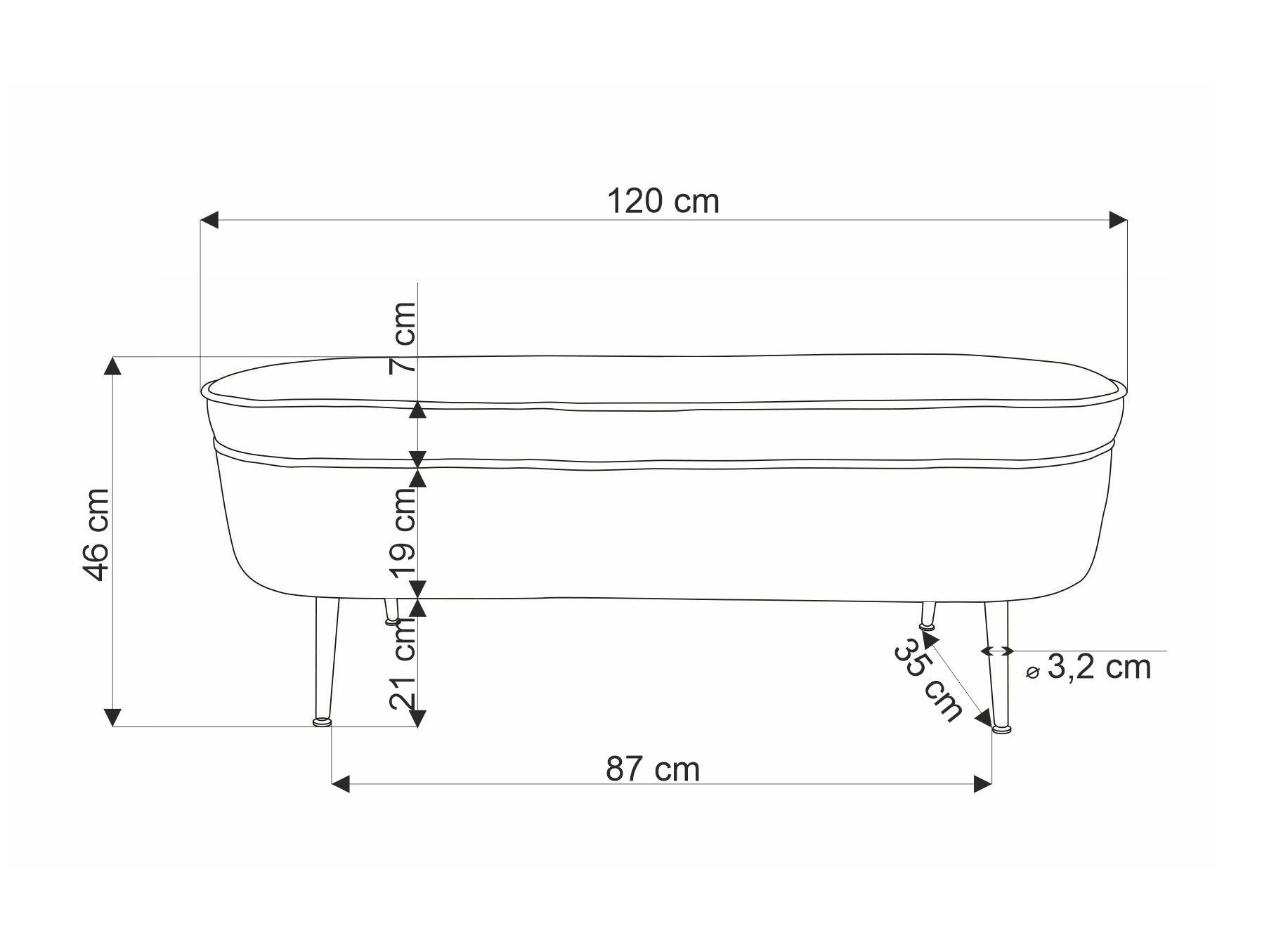 Banco tapizado Houston 1446