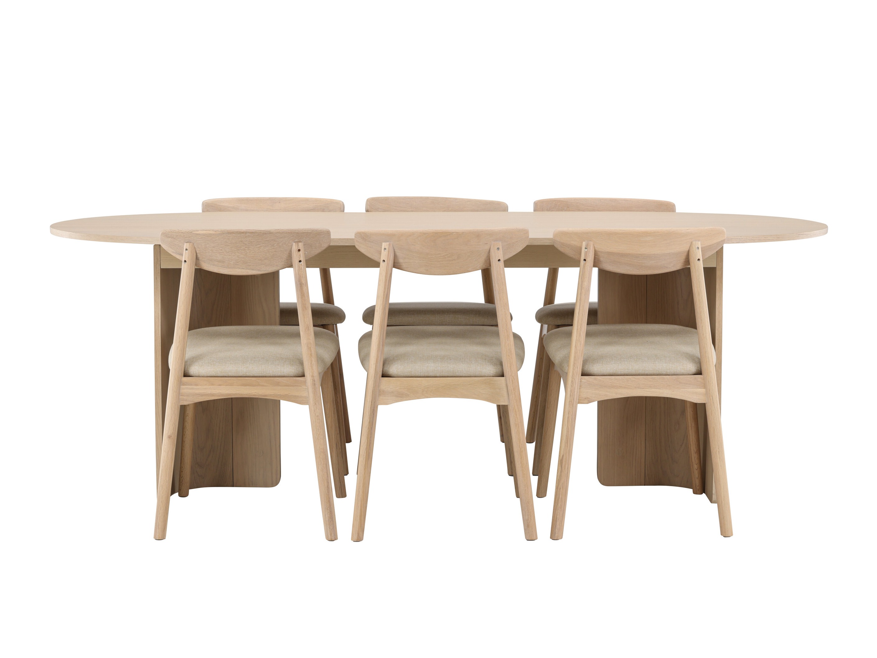 Conjunto de mesas y sillas para comedor Dallas 5020 (Luminoso madera + Beige)