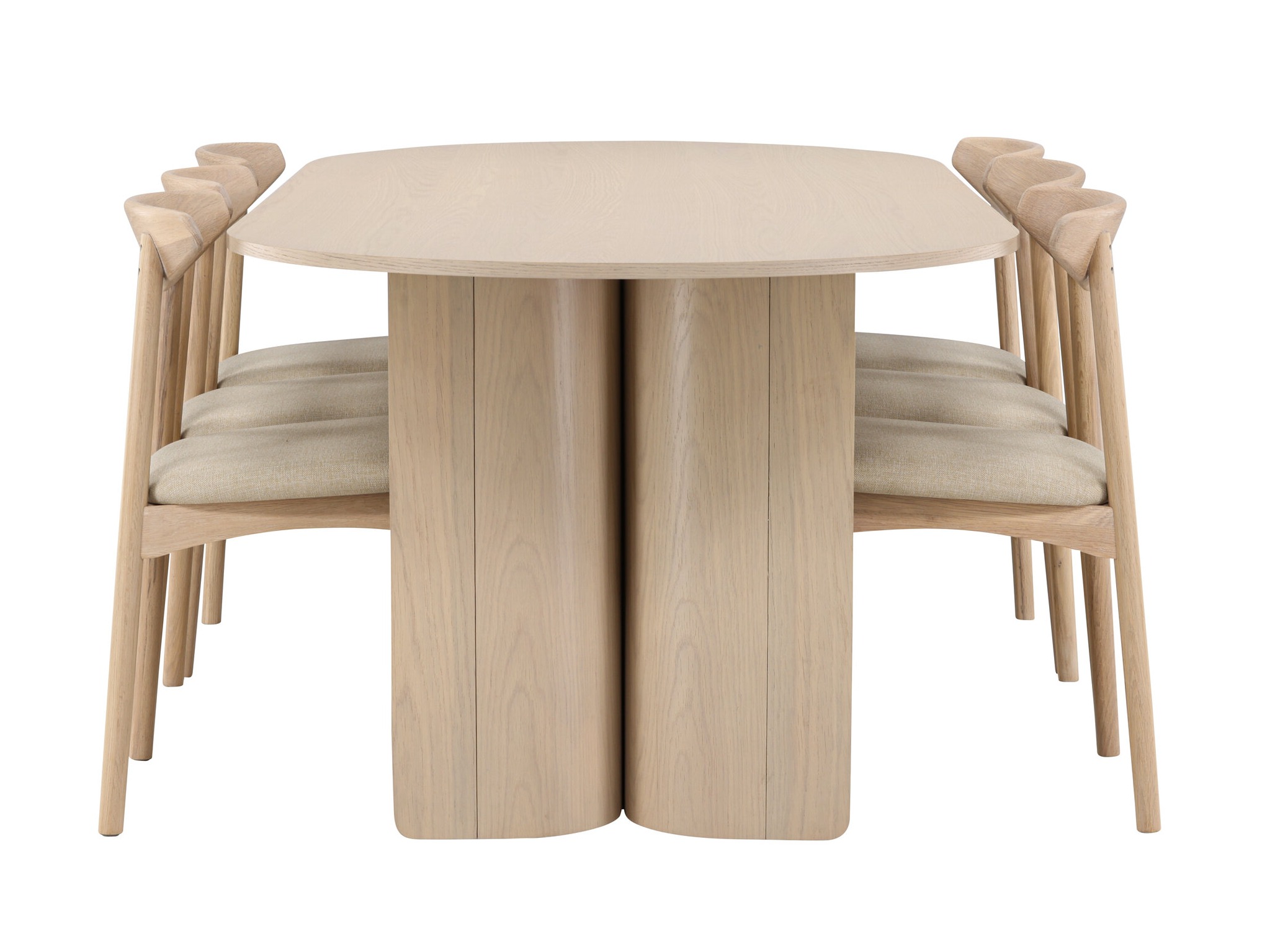 Conjunto de mesas y sillas para comedor Dallas 5020 (Luminoso madera + Beige)
