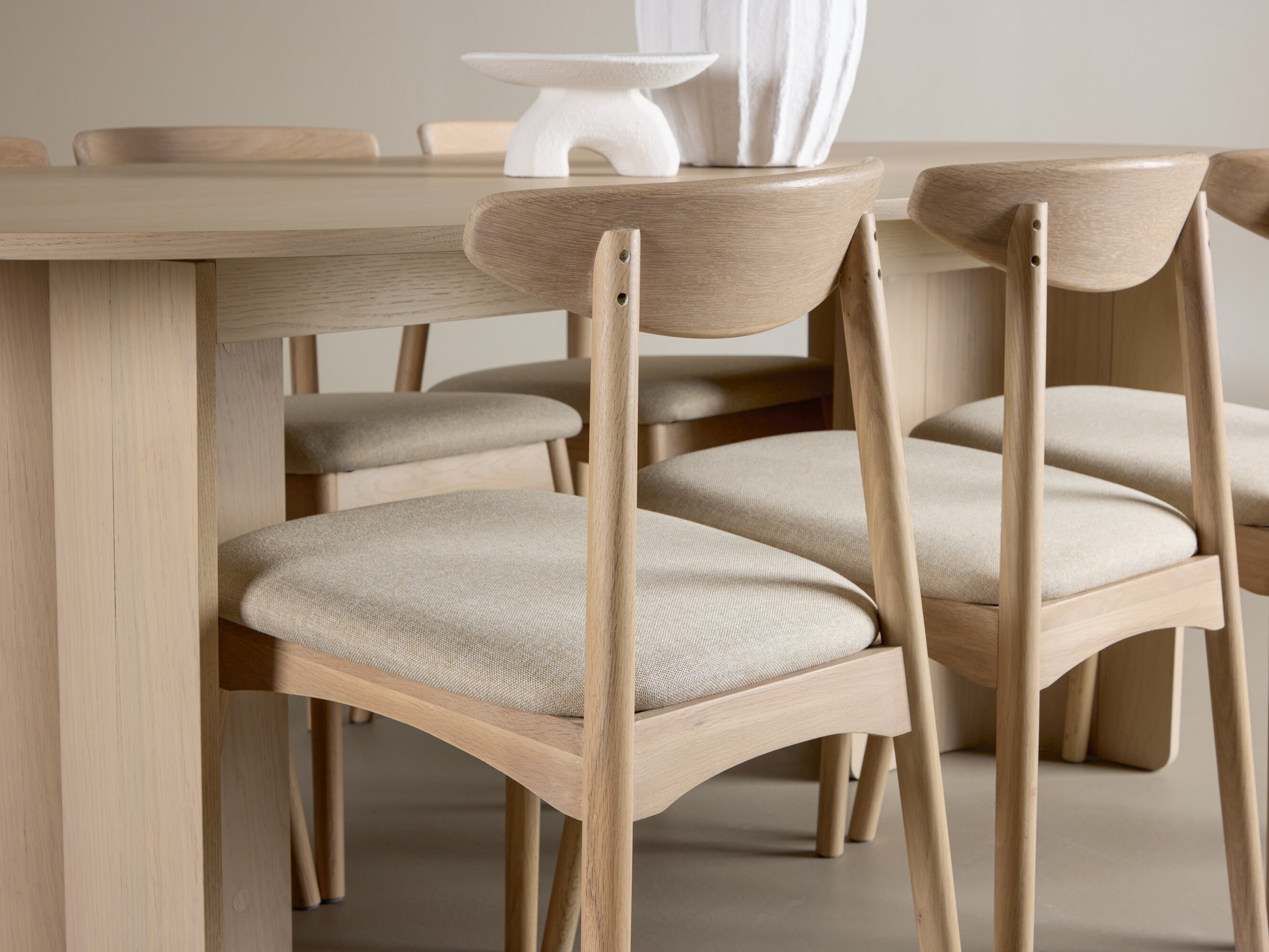 Conjunto de mesas y sillas para comedor Dallas 5020 (Luminoso madera + Beige)