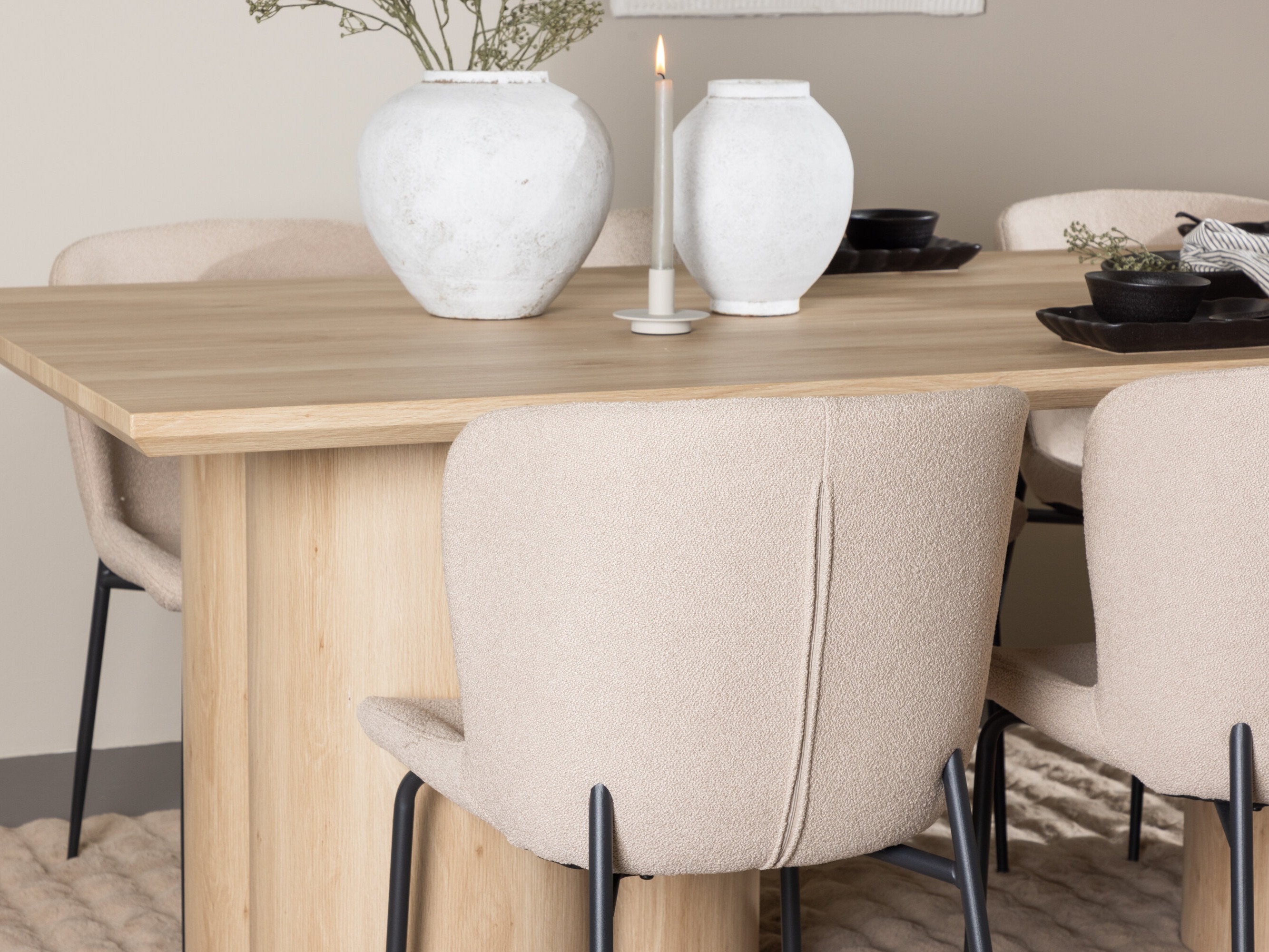 Conjunto de mesas y sillas para comedor Dallas 5021 (Beige)