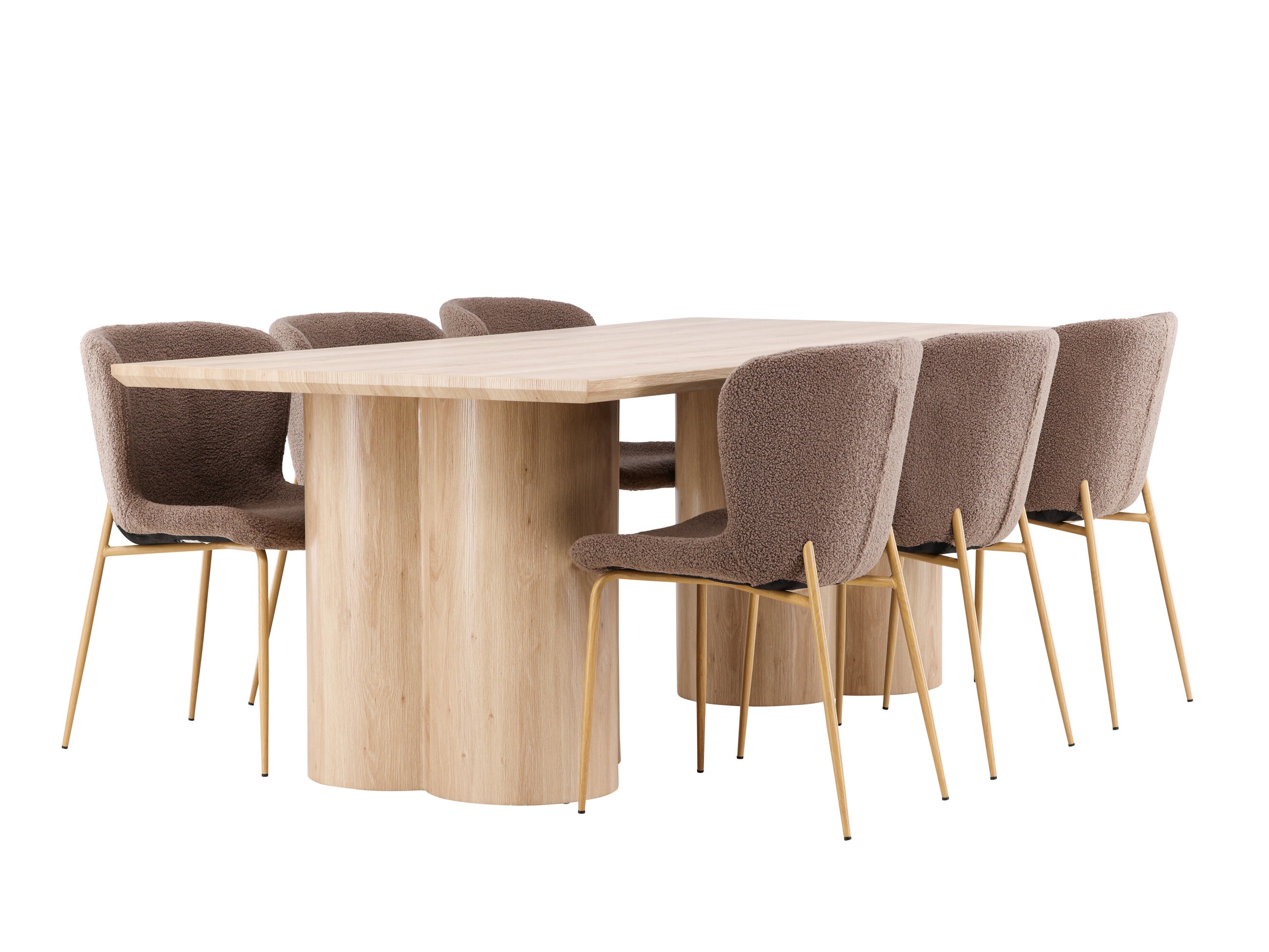 Conjunto de mesas y sillas para comedor Dallas 5021 (Marrón)