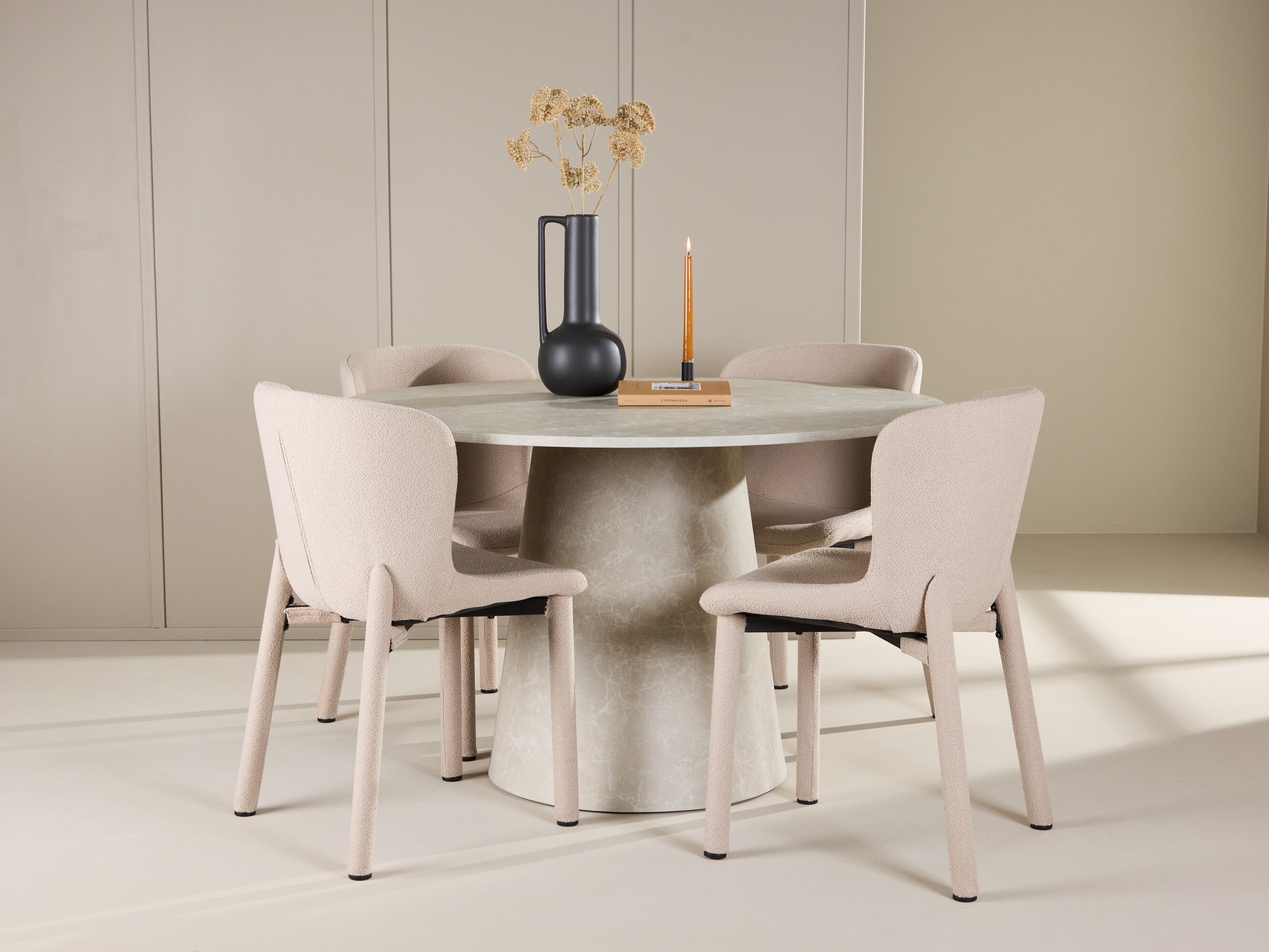 Conjunto de mesas y sillas para comedor Dallas 5023 (Beige)