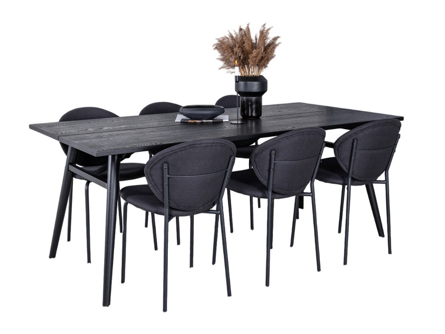 Conjunto de mesas y sillas para comedor Dallas 5025 (Negro)