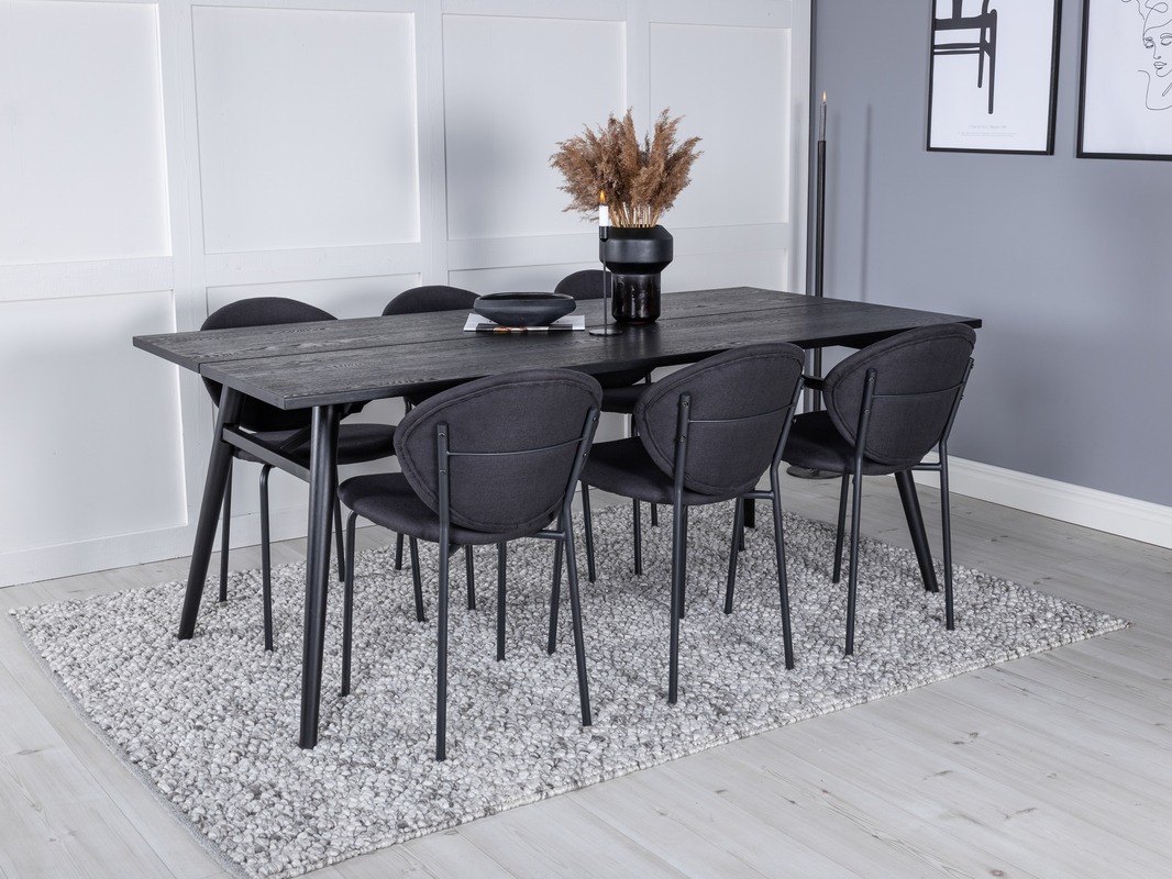 Conjunto de mesas y sillas para comedor Dallas 5025 (Negro)