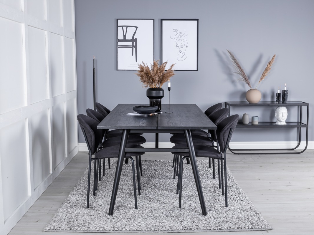 Conjunto de mesas y sillas para comedor Dallas 5025 (Negro)