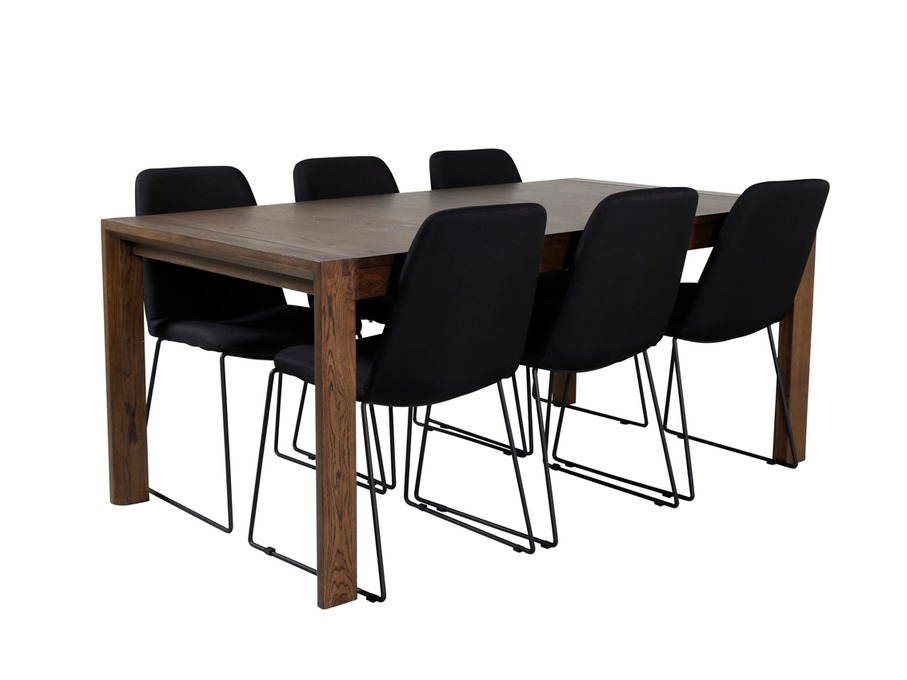 Conjunto de mesas y sillas para comedor Dallas 5027 (Roble oscuro)