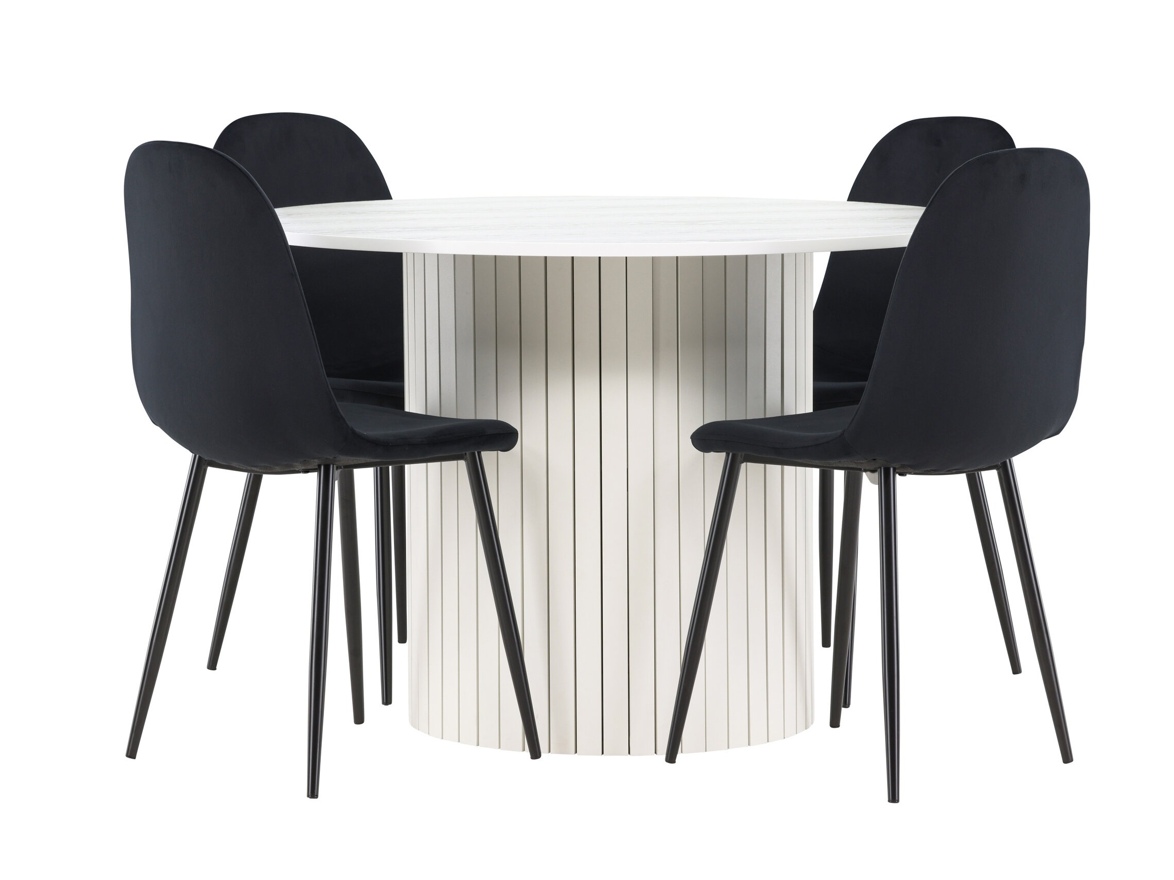 Conjunto de mesas y sillas para comedor Dallas 5028 (Negro)