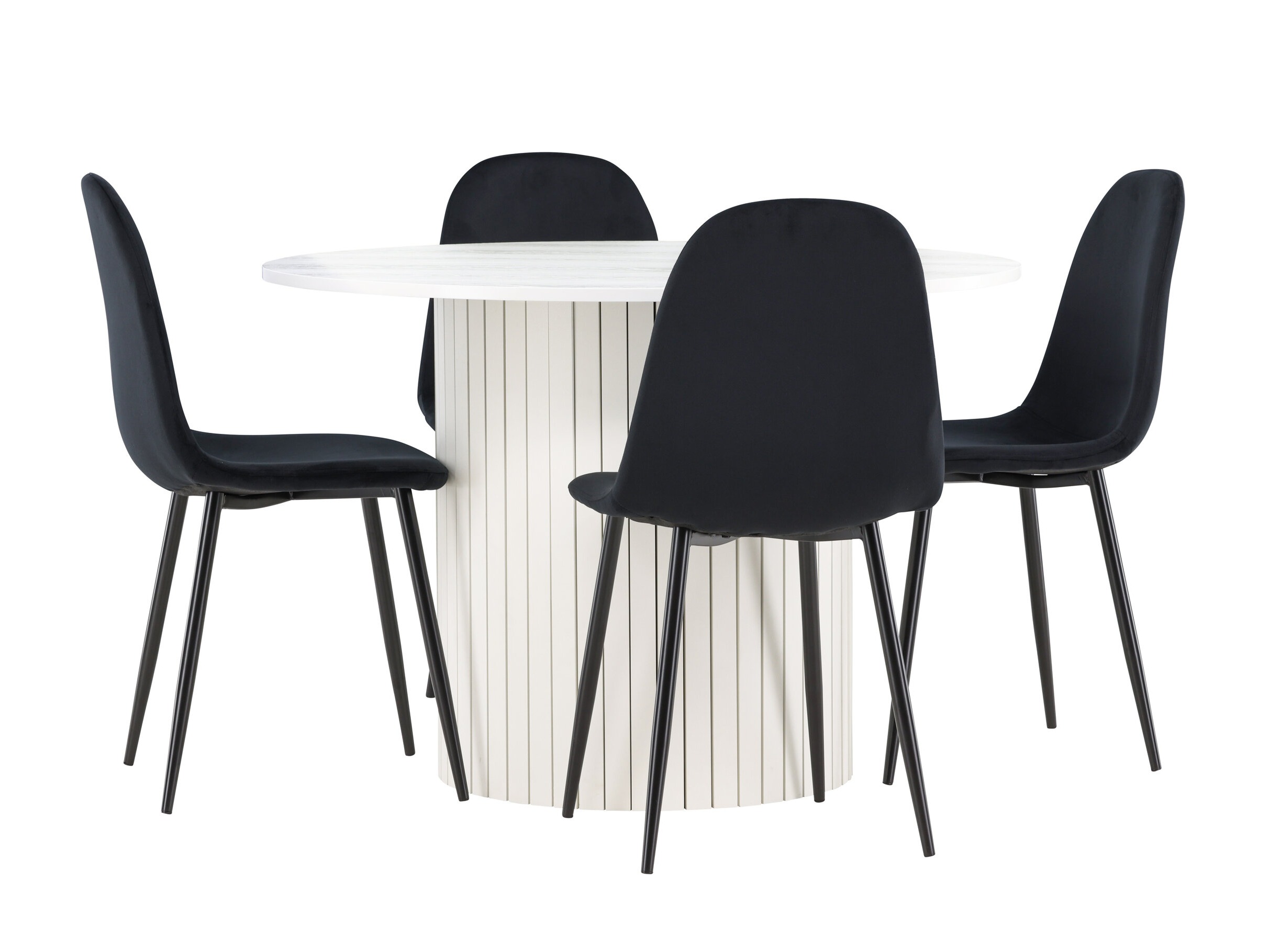 Conjunto de mesas y sillas para comedor Dallas 5028 (Negro)