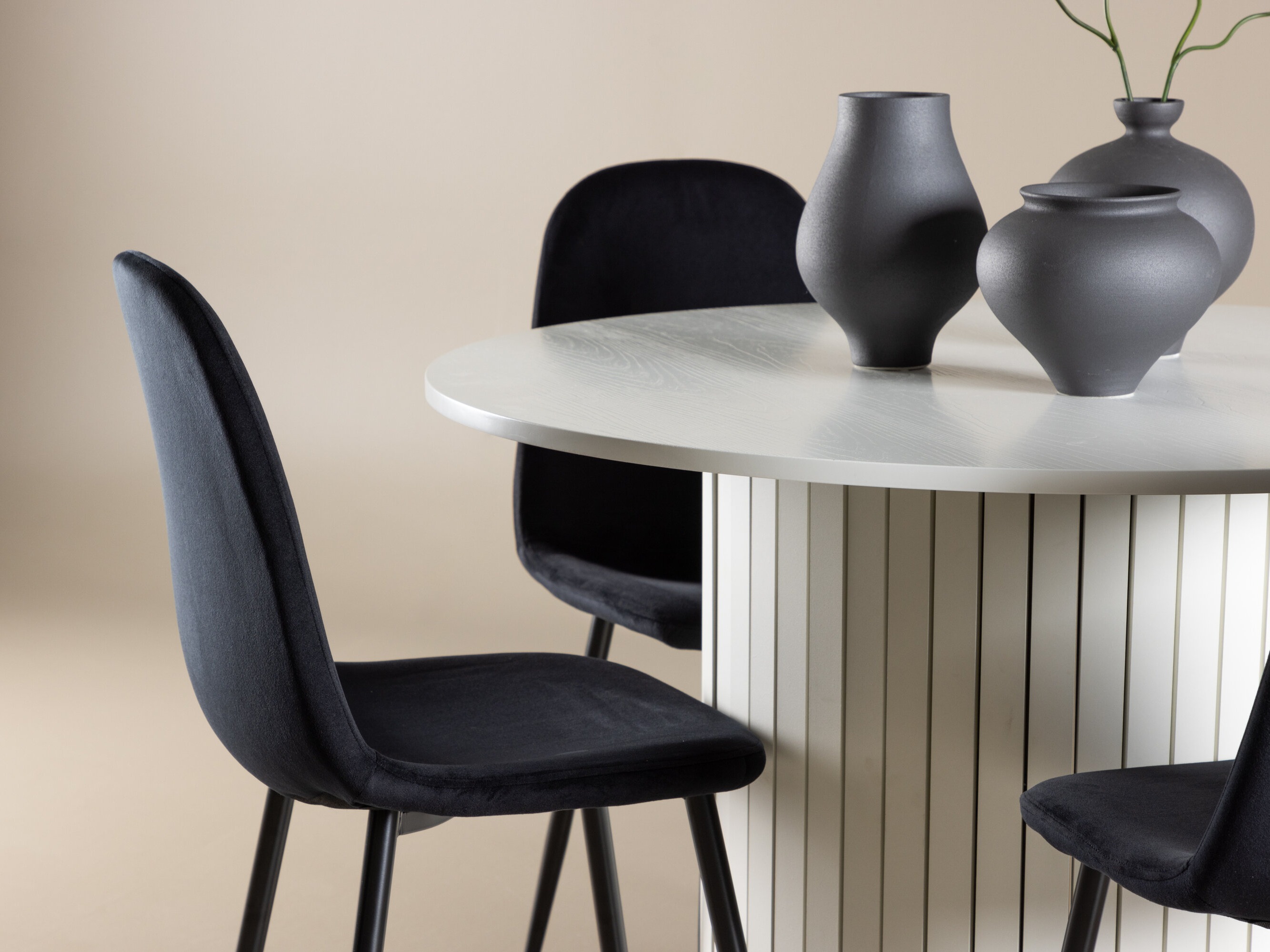 Conjunto de mesas y sillas para comedor Dallas 5028 (Negro)