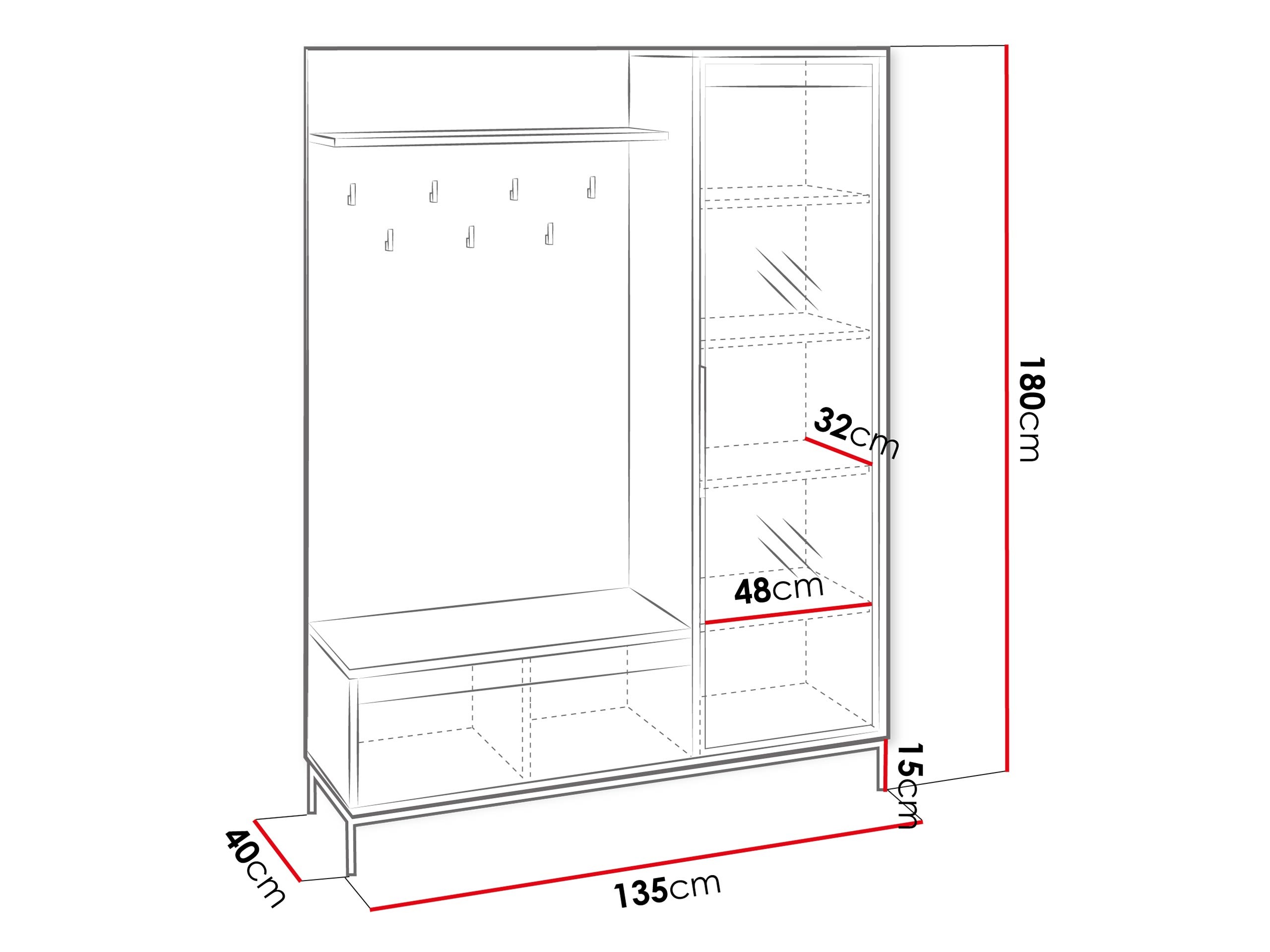 Conjunto para recibidor Comfivo Delruva 112 (Blanco)