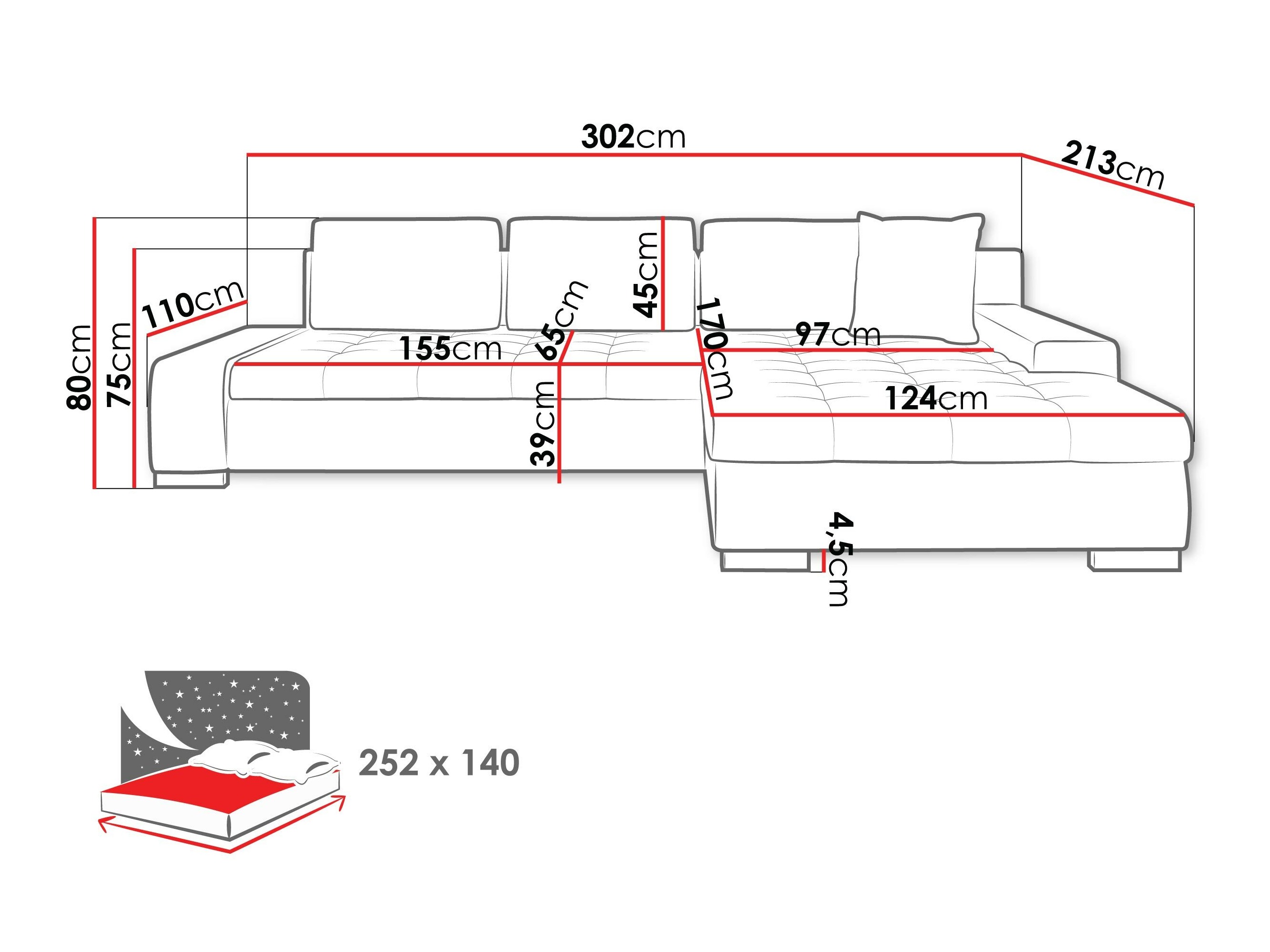Sofá rinconero Comfivo Nitor II (Kronos 022 + Senegal 818)