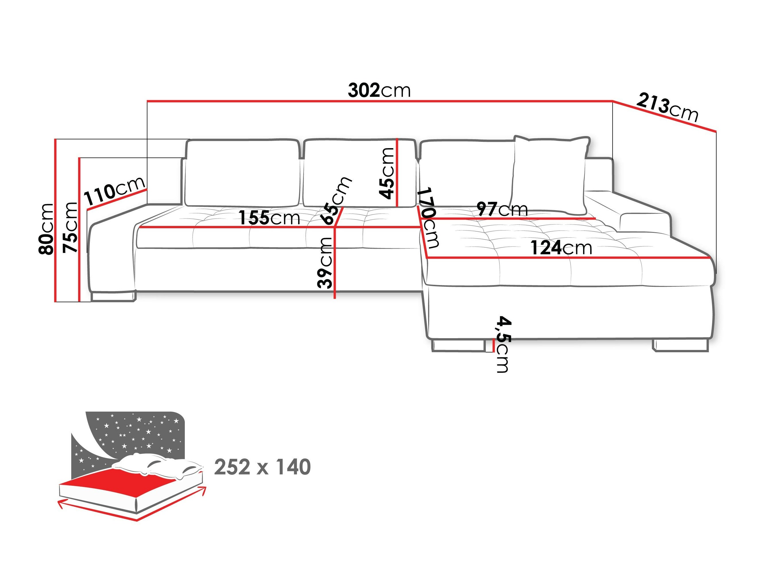 Sofá rinconero Comfivo Nitor II (Soft 011 + Lawa 06)