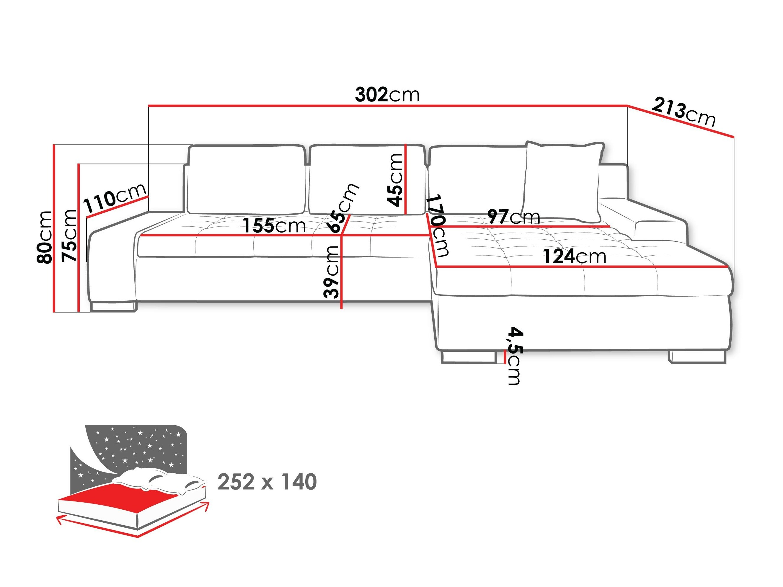 Sofá rinconero Comfivo Nitor II (Venus Velvet 2911 + Miu 2059)