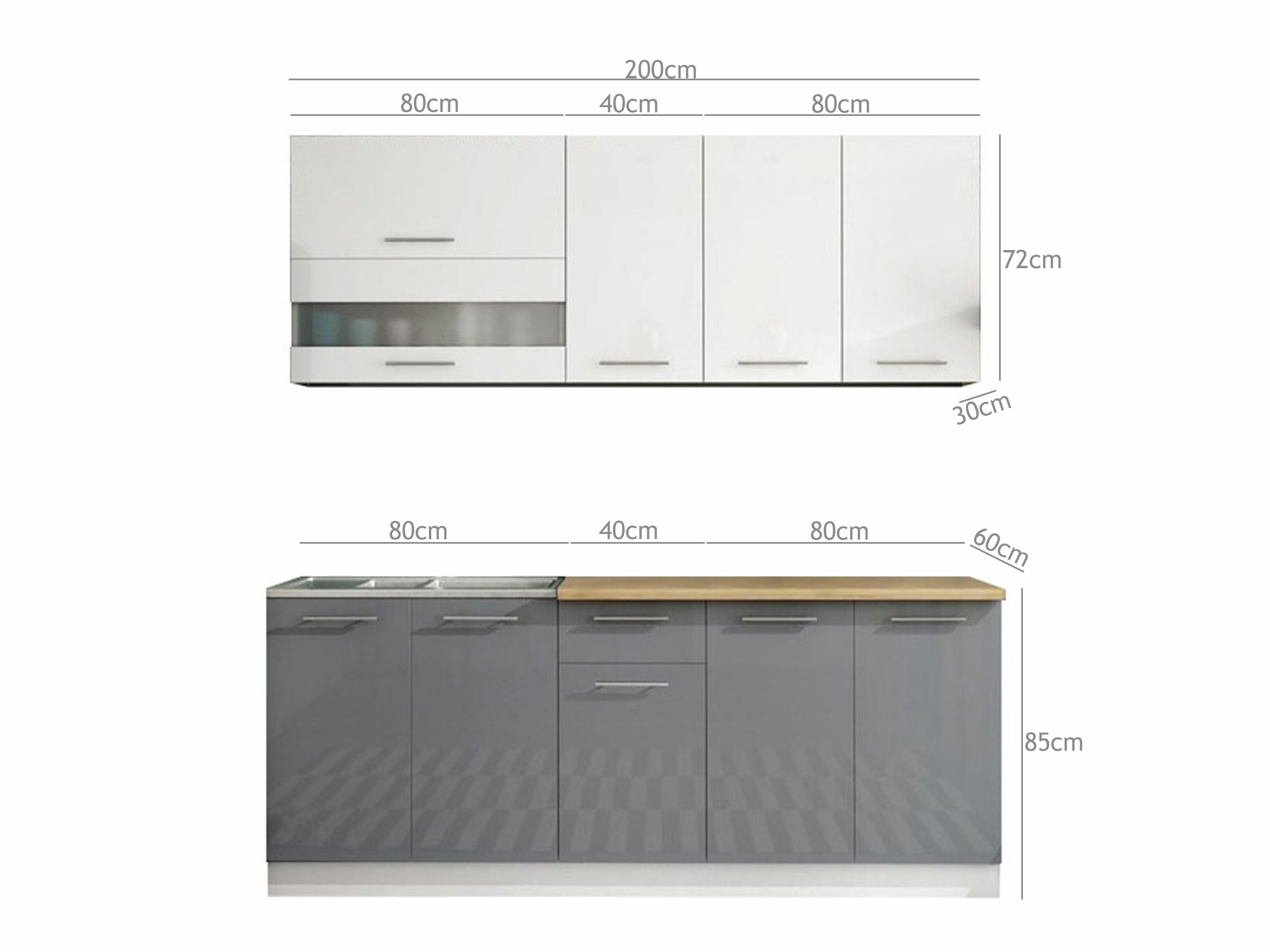 Conjunto de cocina modular Tiffa Mix 102