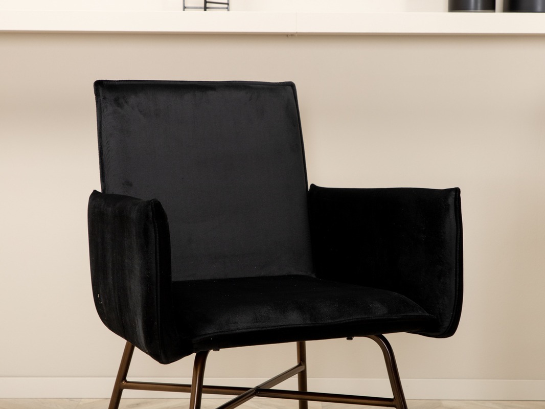 Conjunto de mesas y sillas para comedor Dallas 5034 (Negro + Cobre)