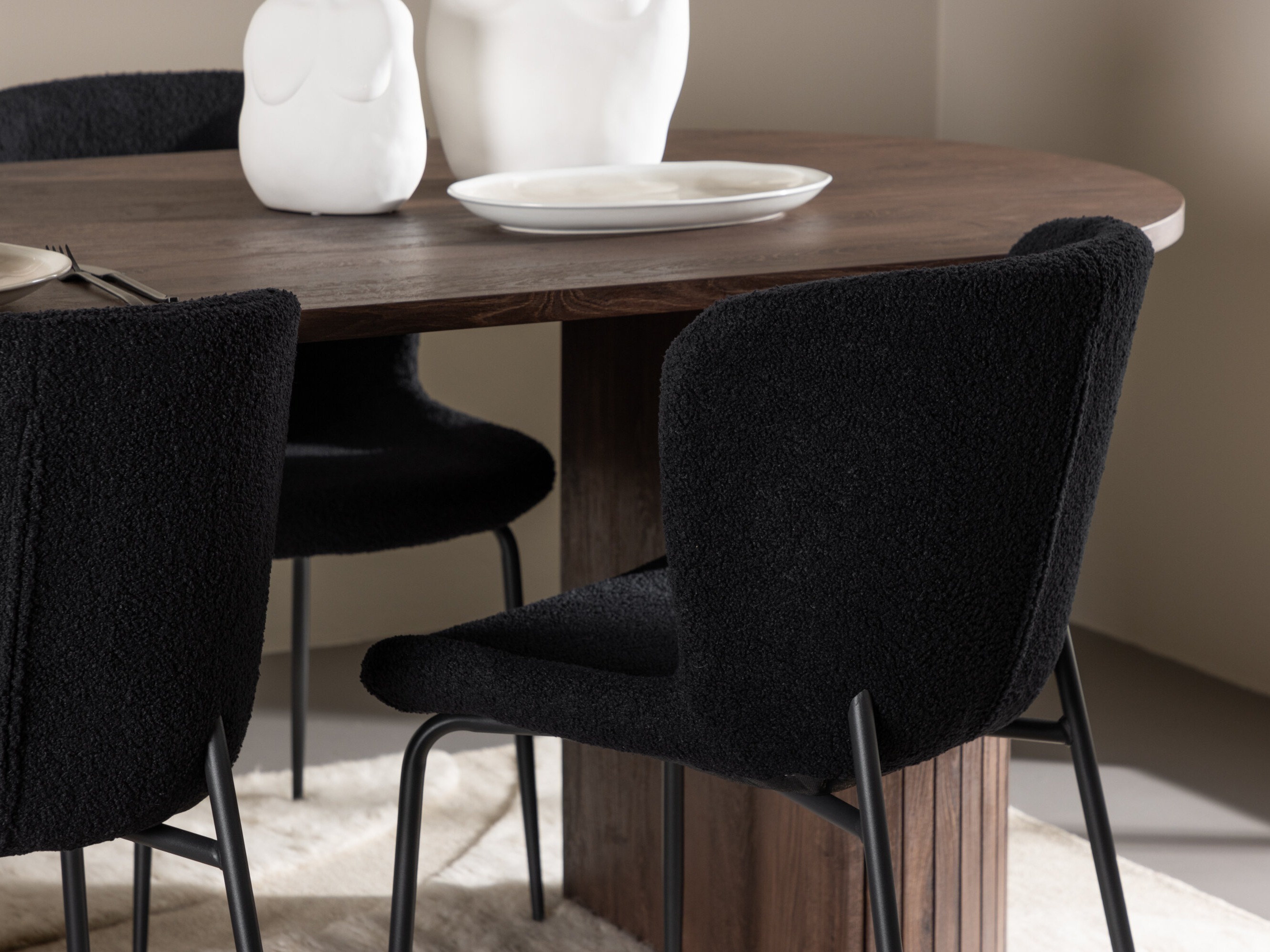 Conjunto de mesas y sillas para comedor Dallas 5036 (Negro)