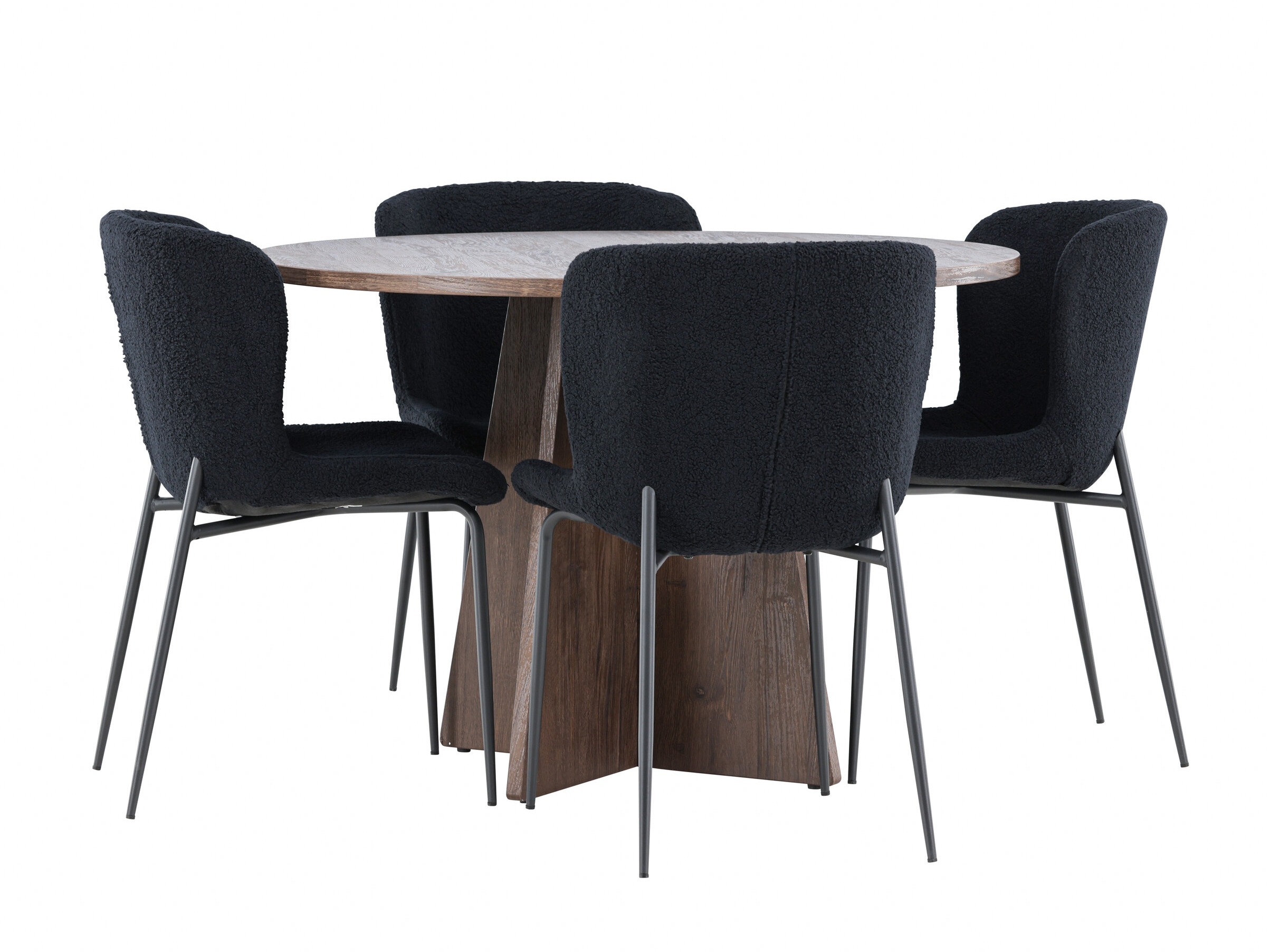 Conjunto de mesas y sillas para comedor Dallas 5051 (Negro)