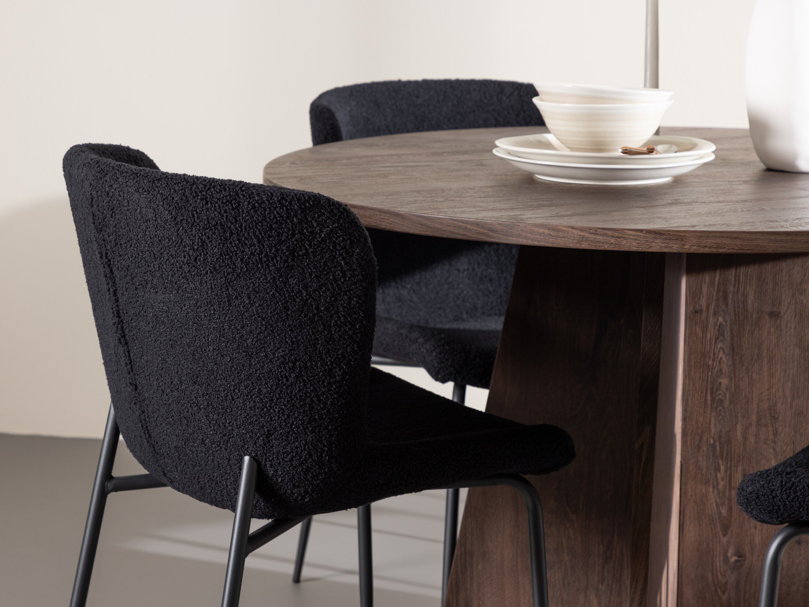 Conjunto de mesas y sillas para comedor Dallas 5051 (Negro)