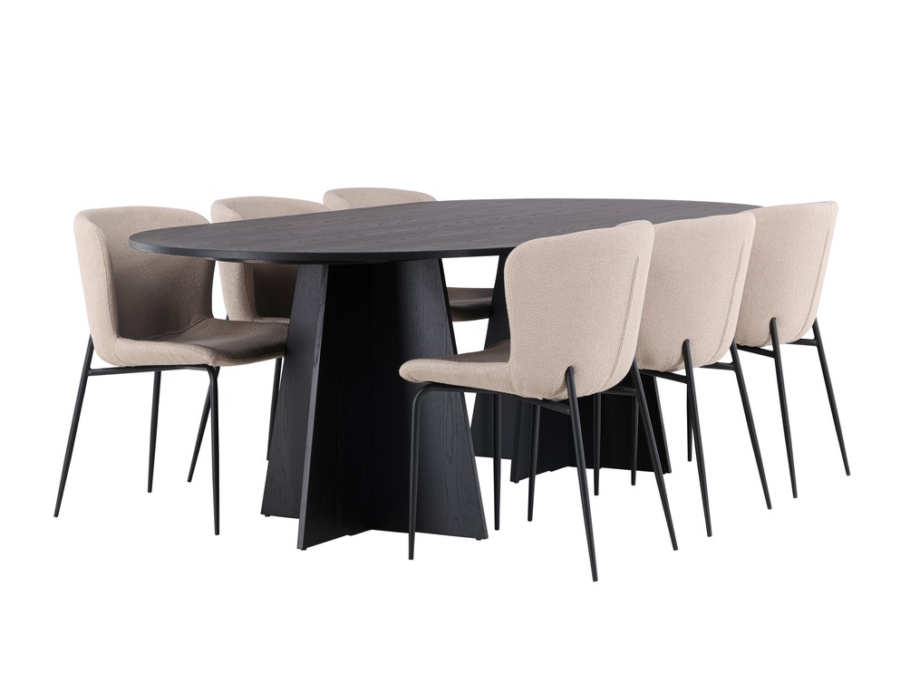 Conjunto de mesas y sillas para comedor Dallas 5052 (Beige)