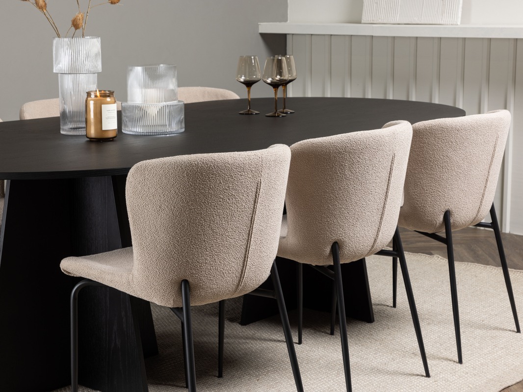 Conjunto de mesas y sillas para comedor Dallas 5052 (Beige)