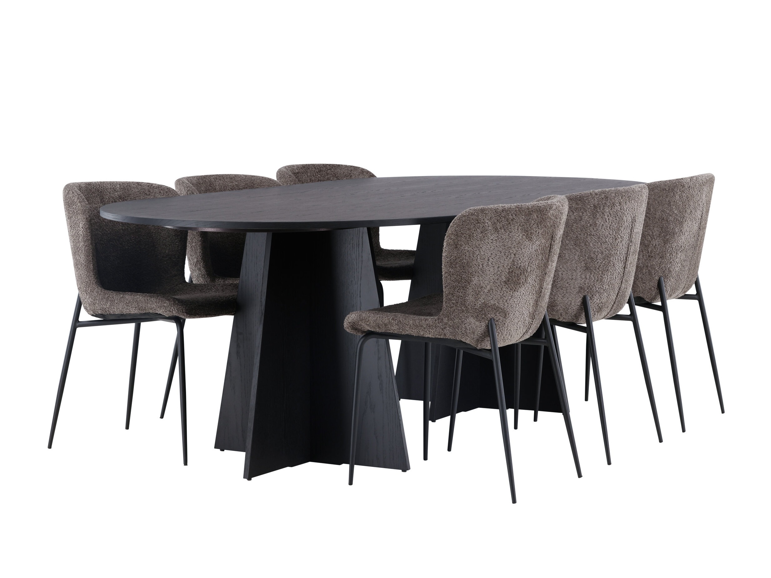 Conjunto de mesas y sillas para comedor Dallas 5052 (Marrón)