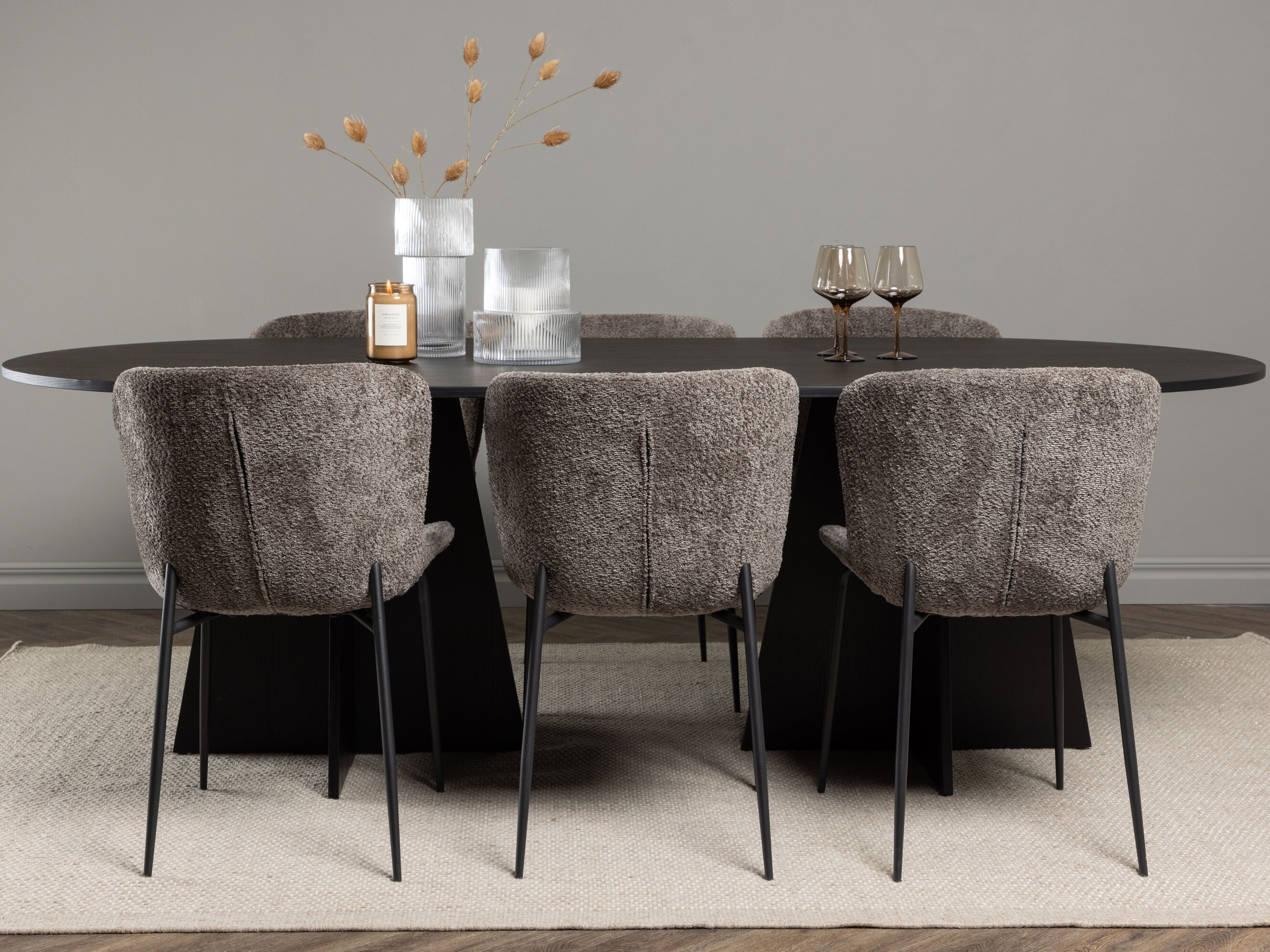 Conjunto de mesas y sillas para comedor Dallas 5052 (Marrón)