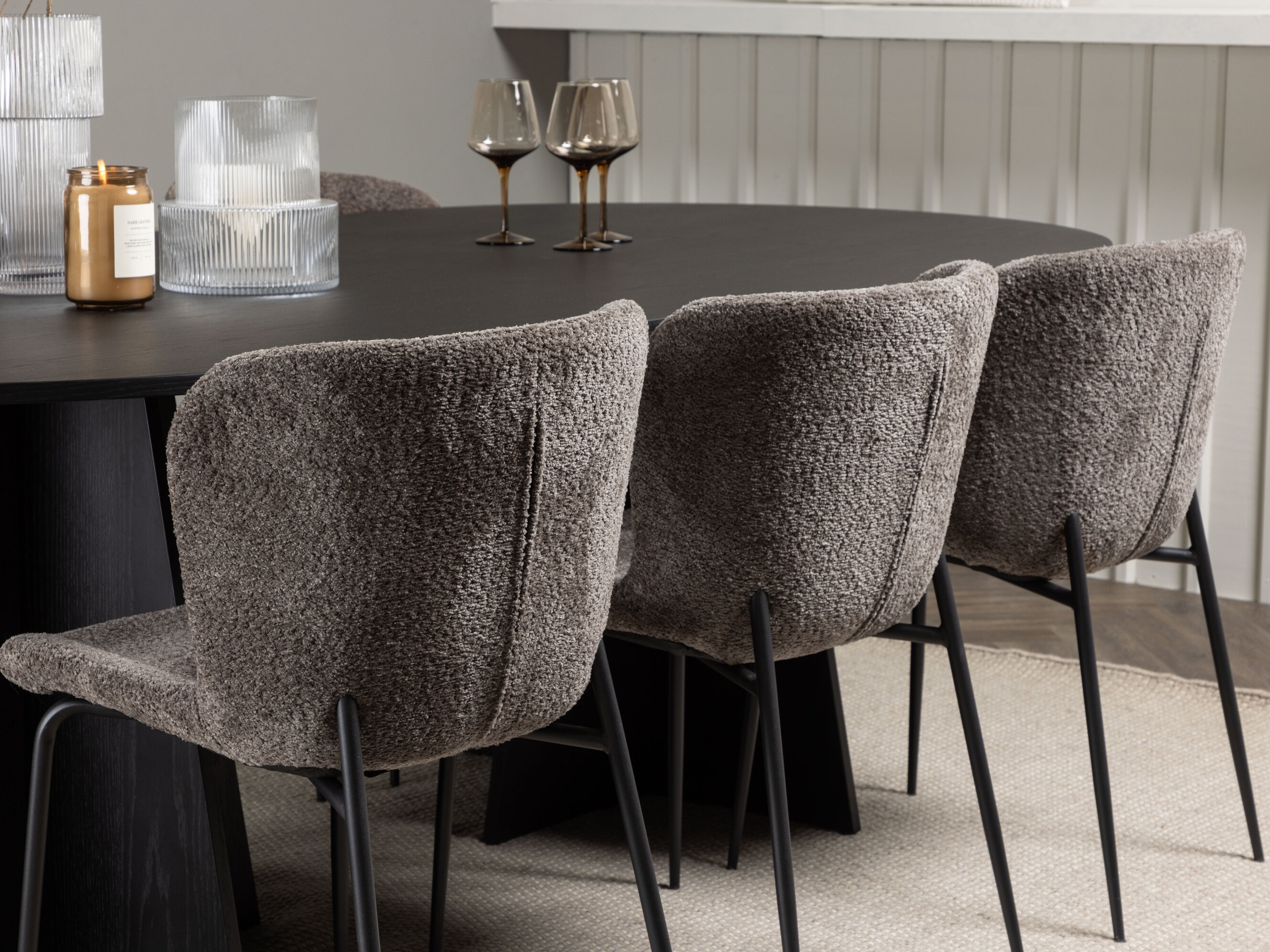 Conjunto de mesas y sillas para comedor Dallas 5052 (Marrón)