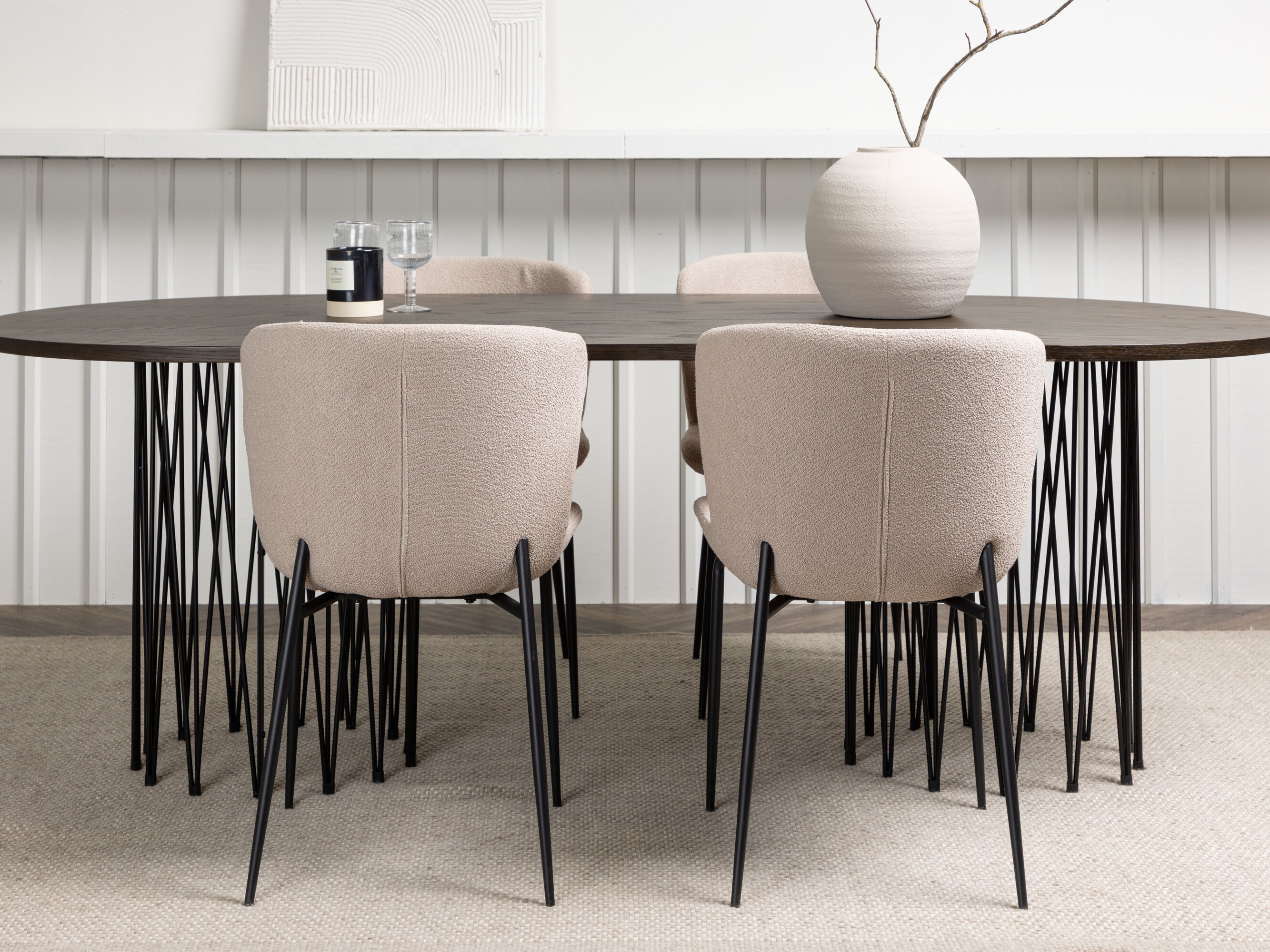 Conjunto de mesas y sillas para comedor Dallas 5065 (Beige)