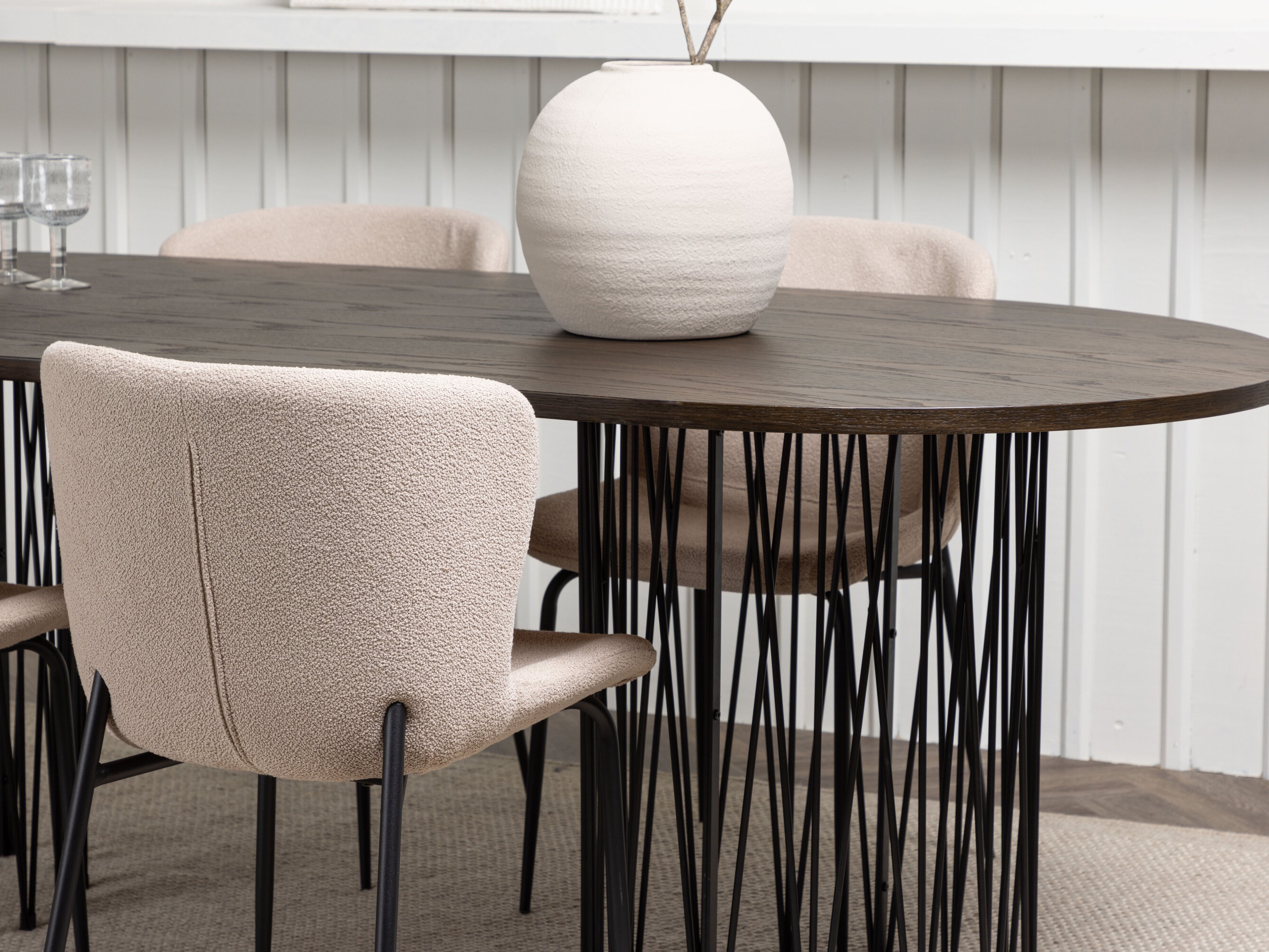 Conjunto de mesas y sillas para comedor Dallas 5065 (Beige)