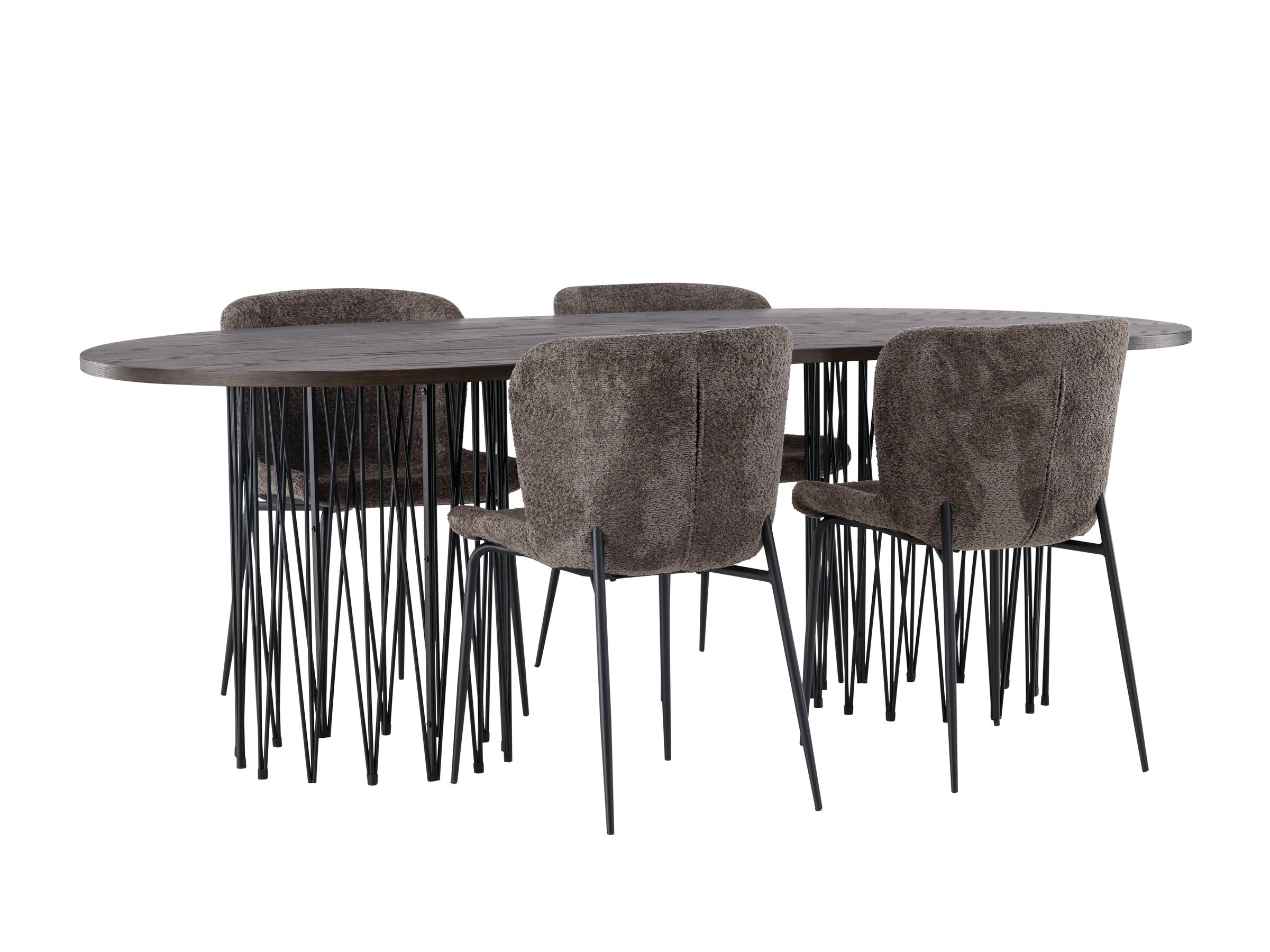 Conjunto de mesas y sillas para comedor Dallas 5065 (Marrón)