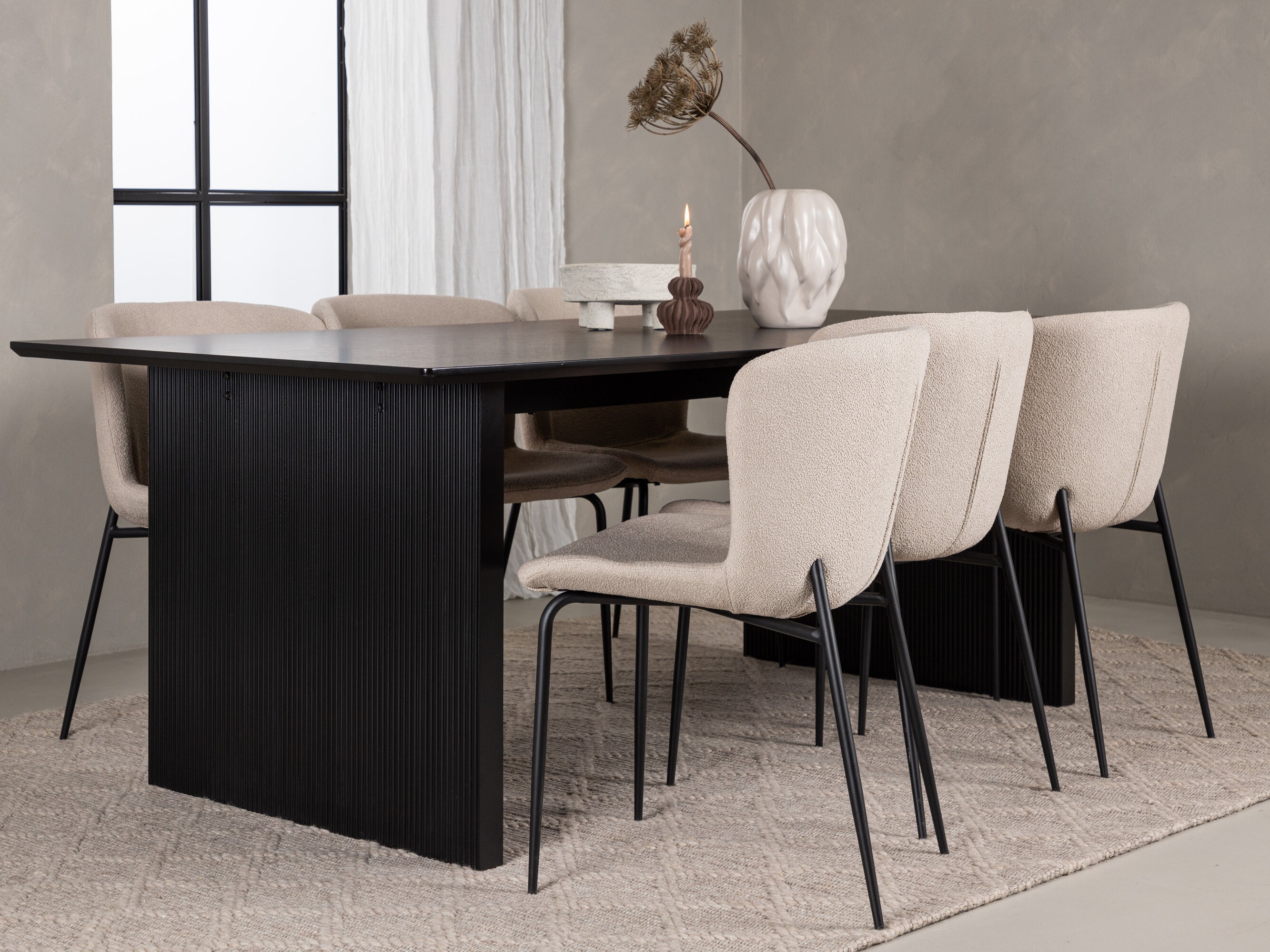 Conjunto de mesas y sillas para comedor Dallas 5066 (Beige)
