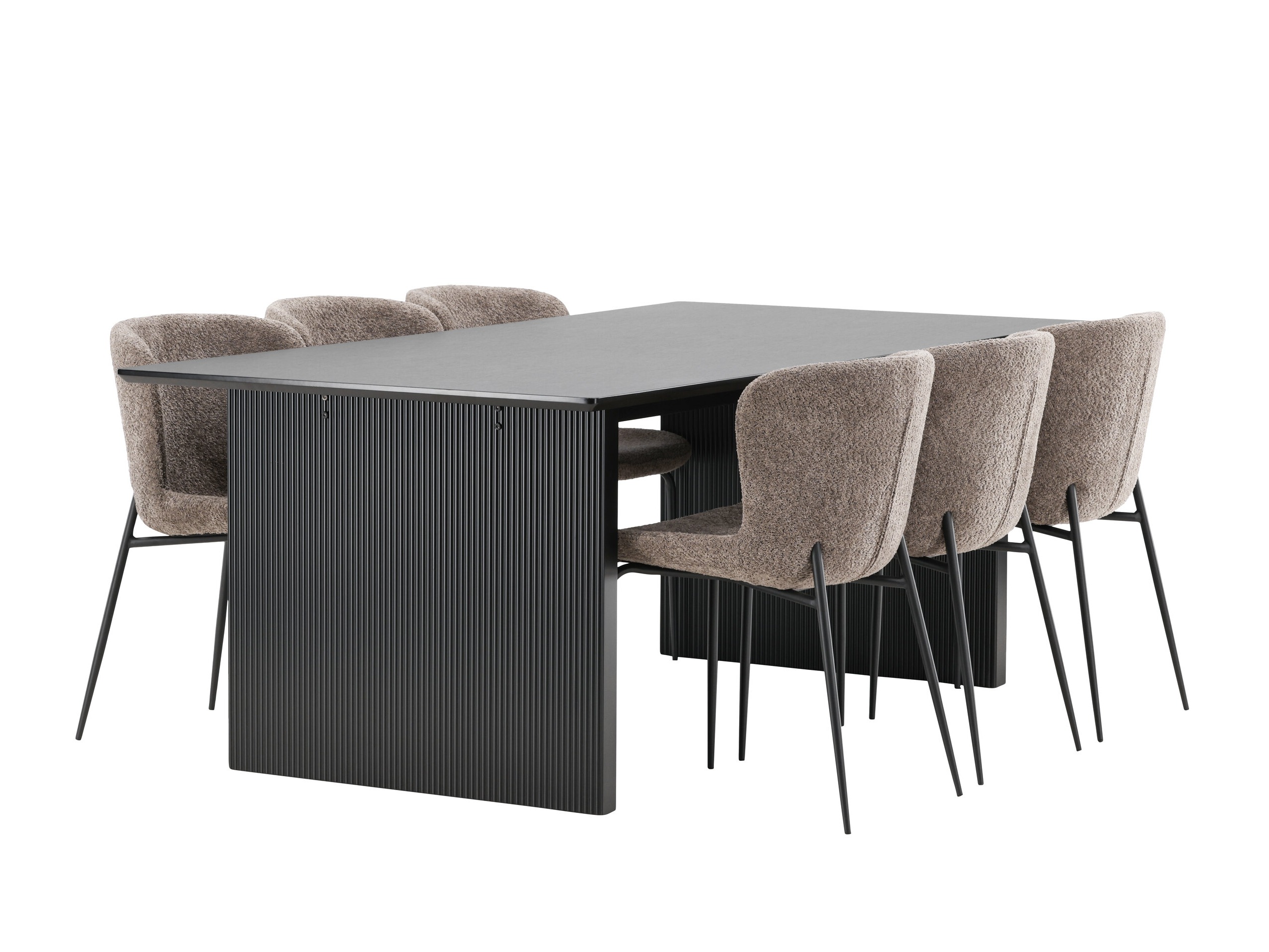 Conjunto de mesas y sillas para comedor Dallas 5066 (Marrón)