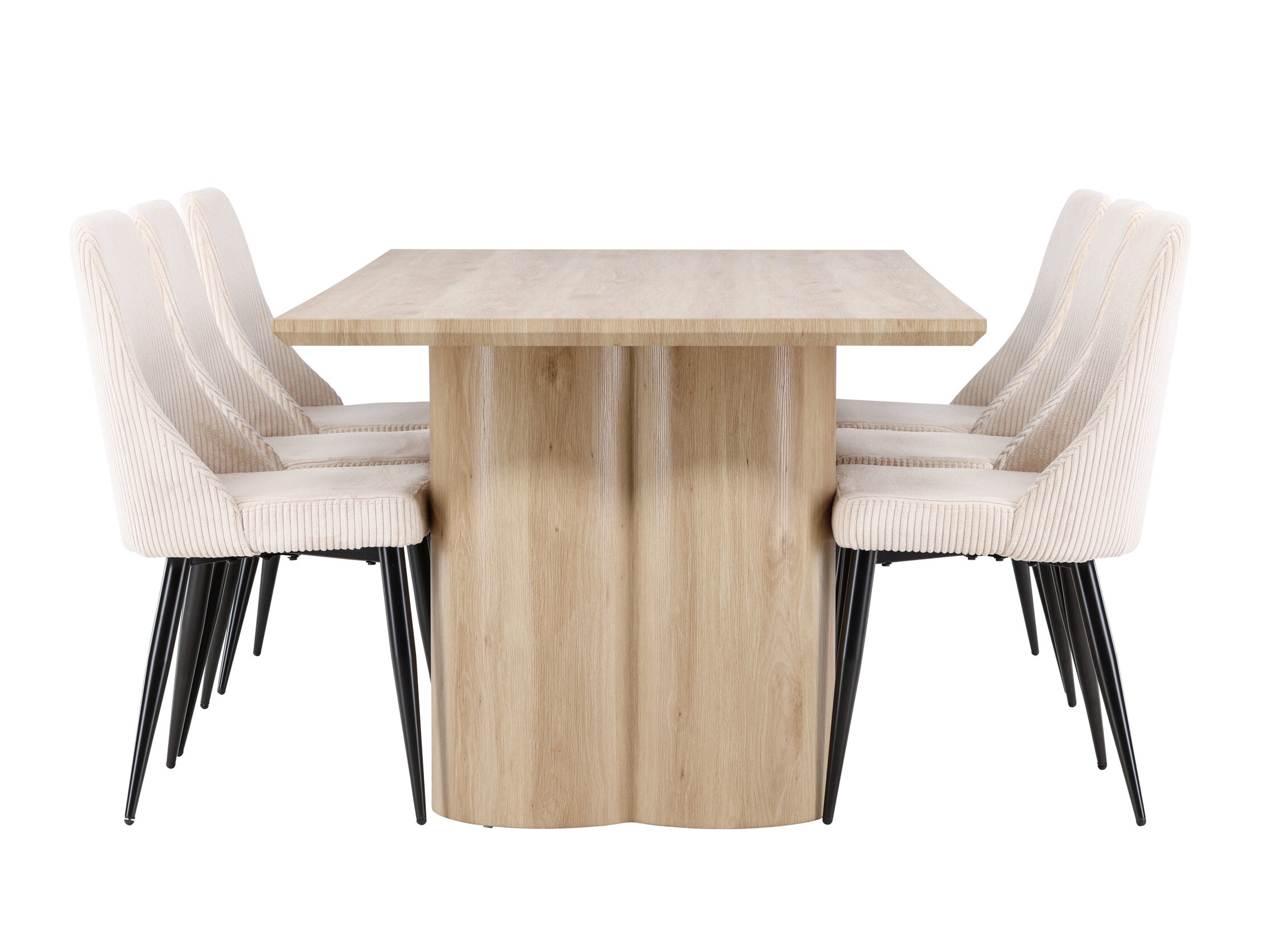 Conjunto de mesas y sillas para comedor Dallas 5179 (Luminoso madera)