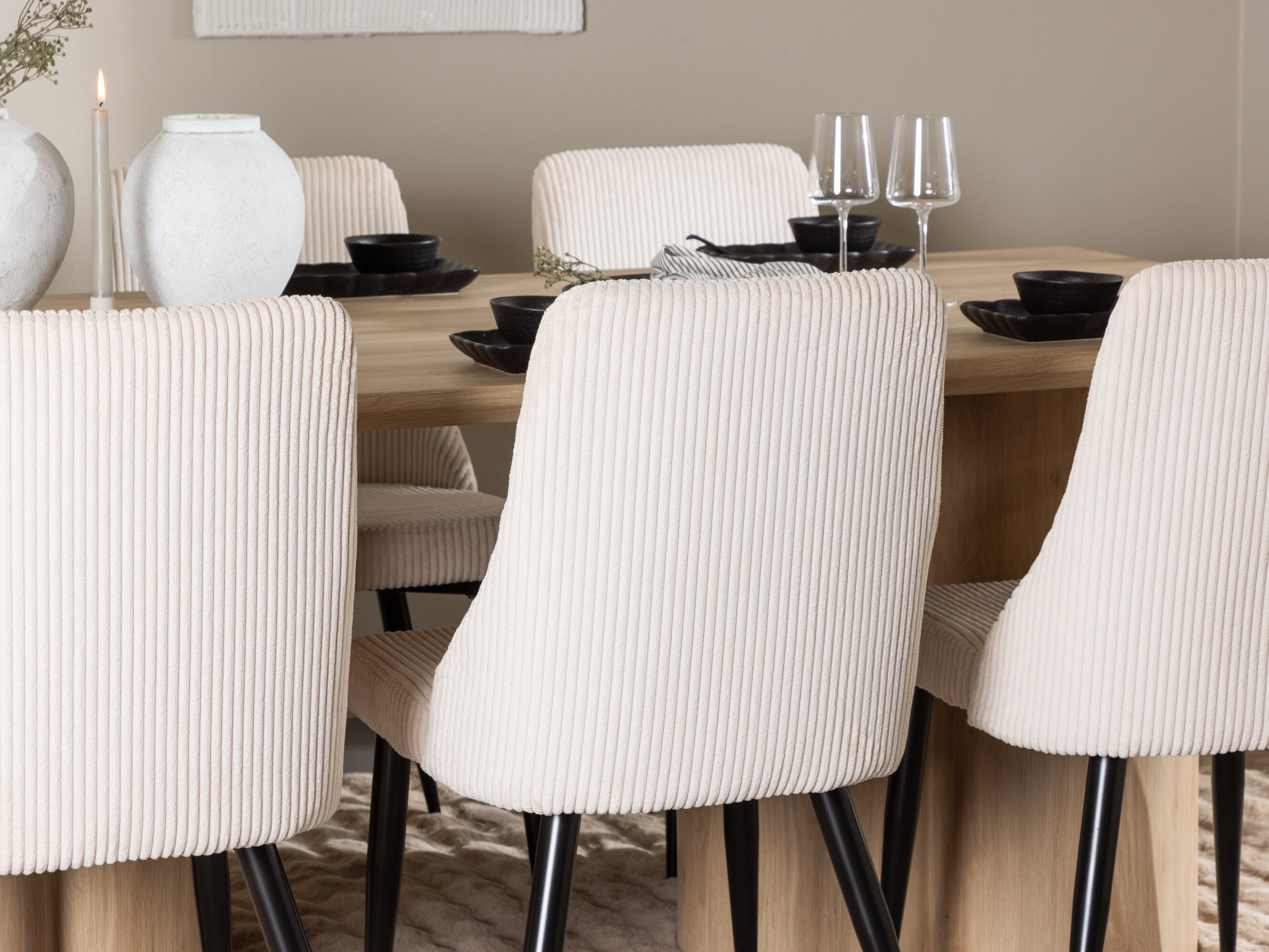 Conjunto de mesas y sillas para comedor Dallas 5179 (Luminoso madera)