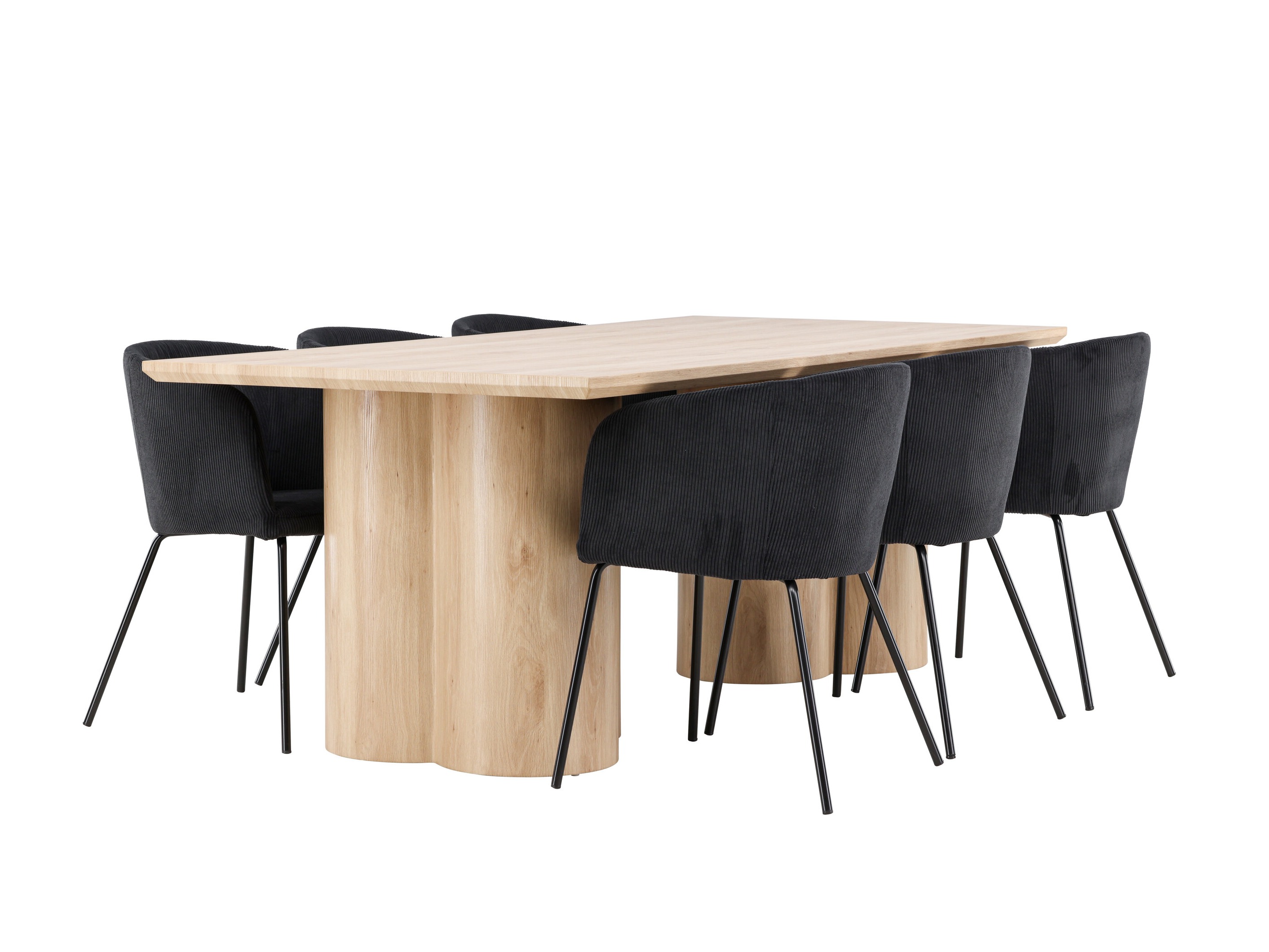 Conjunto de mesas y sillas para comedor Dallas 5181 (Luminoso madera)