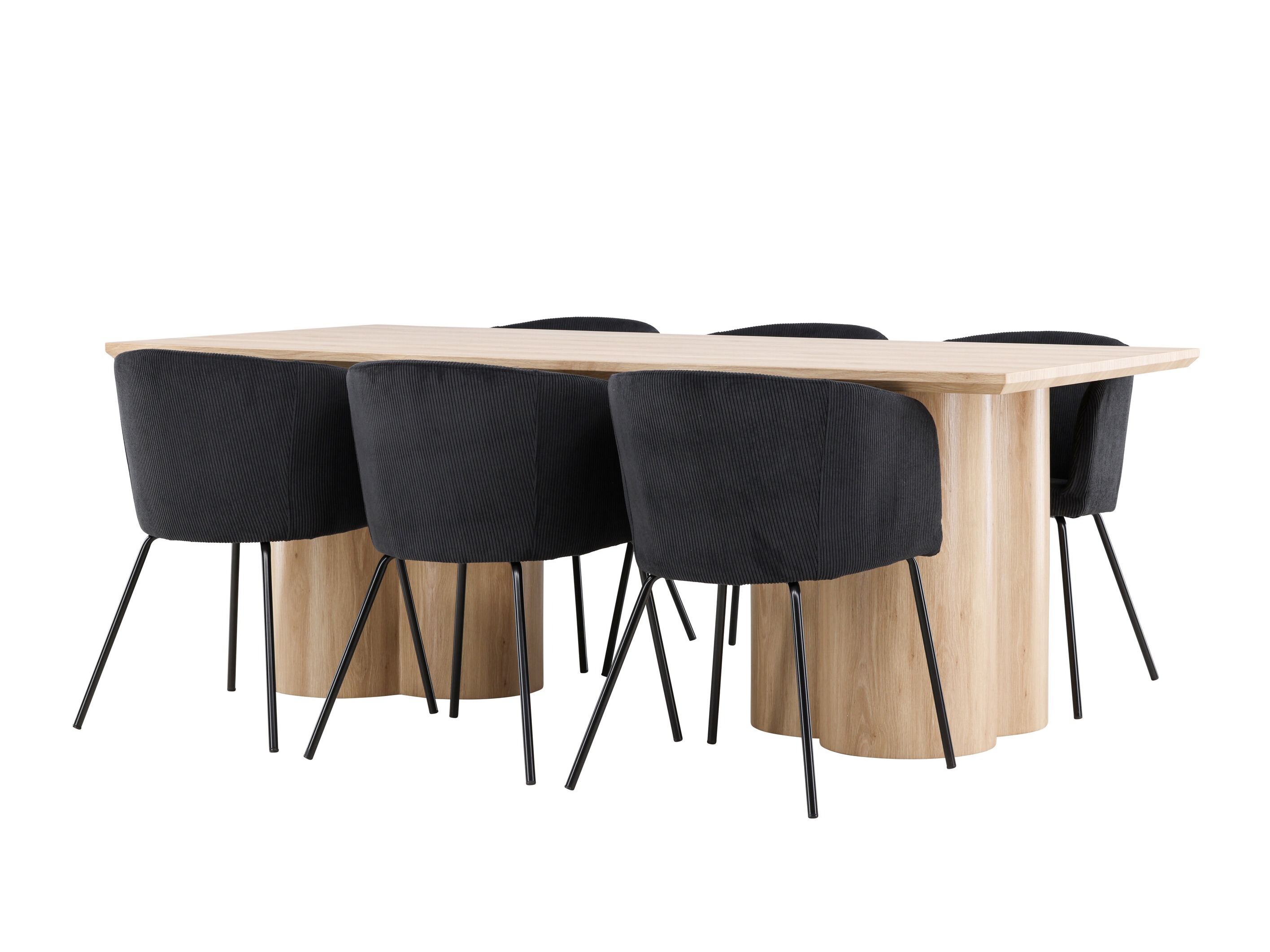 Conjunto de mesas y sillas para comedor Dallas 5181 (Luminoso madera)