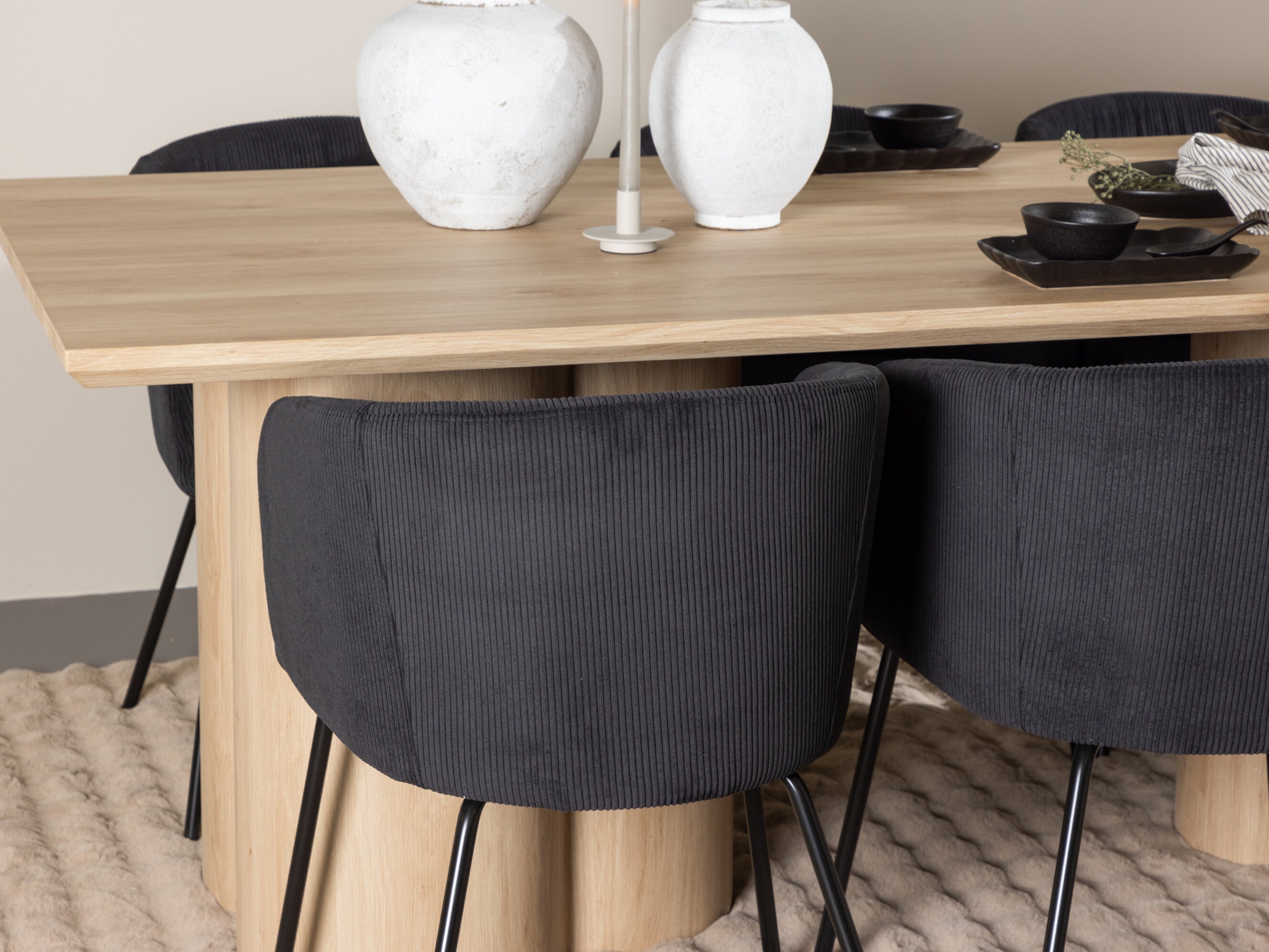 Conjunto de mesas y sillas para comedor Dallas 5181 (Luminoso madera)