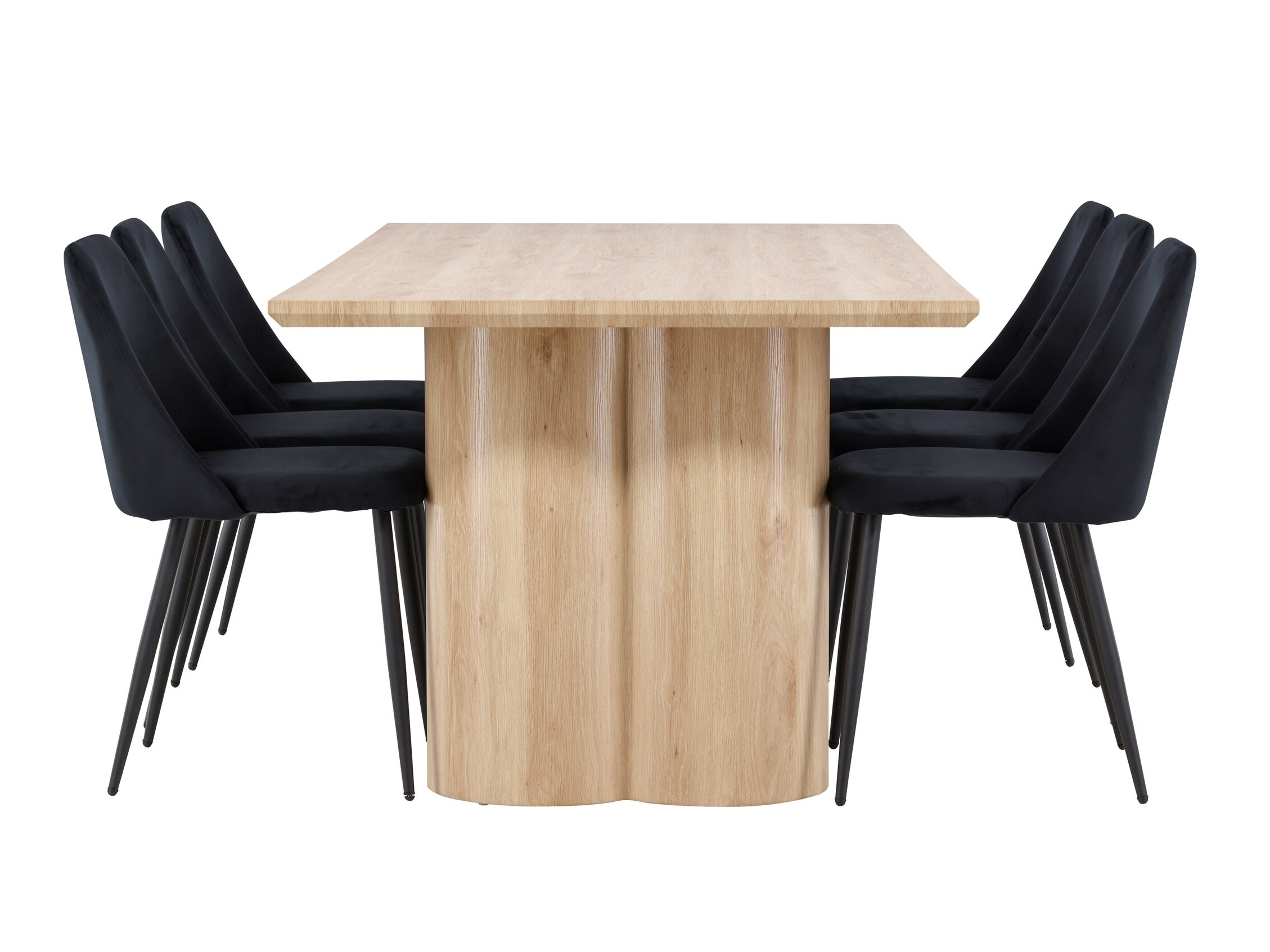 Conjunto de mesas y sillas para comedor Dallas 5182 (Luminoso madera)