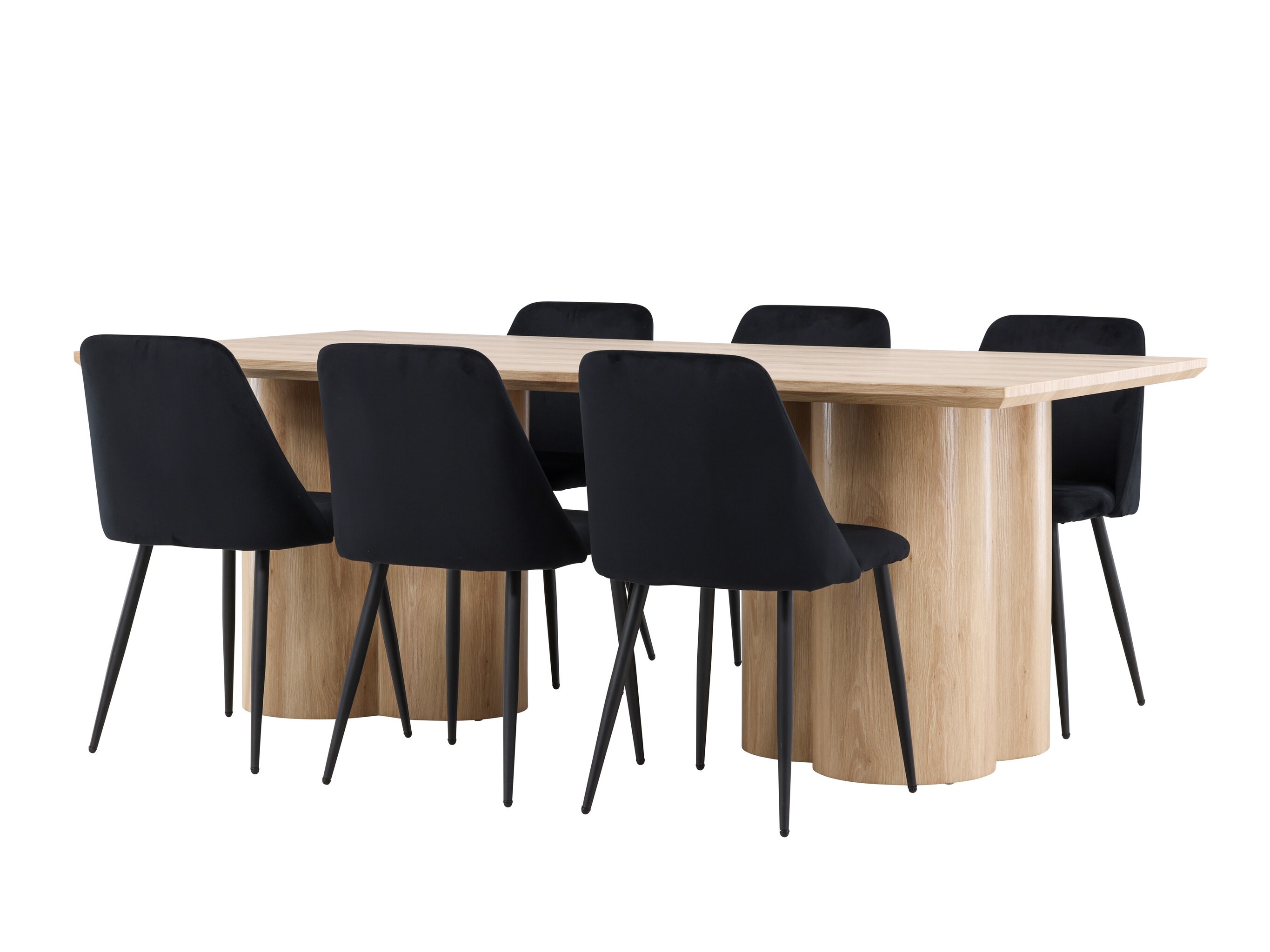 Conjunto de mesas y sillas para comedor Dallas 5182 (Luminoso madera)