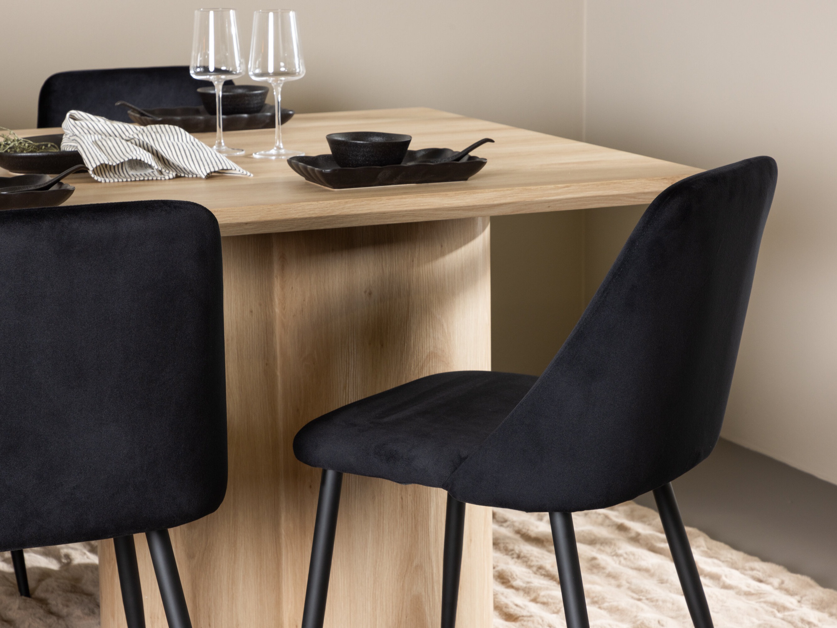 Conjunto de mesas y sillas para comedor Dallas 5182 (Luminoso madera)