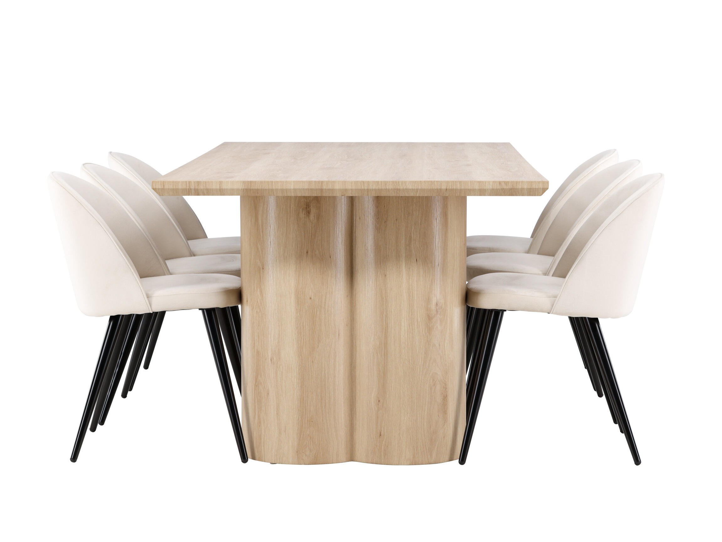 Conjunto de mesas y sillas para comedor Dallas 5330 (Luminoso madera)