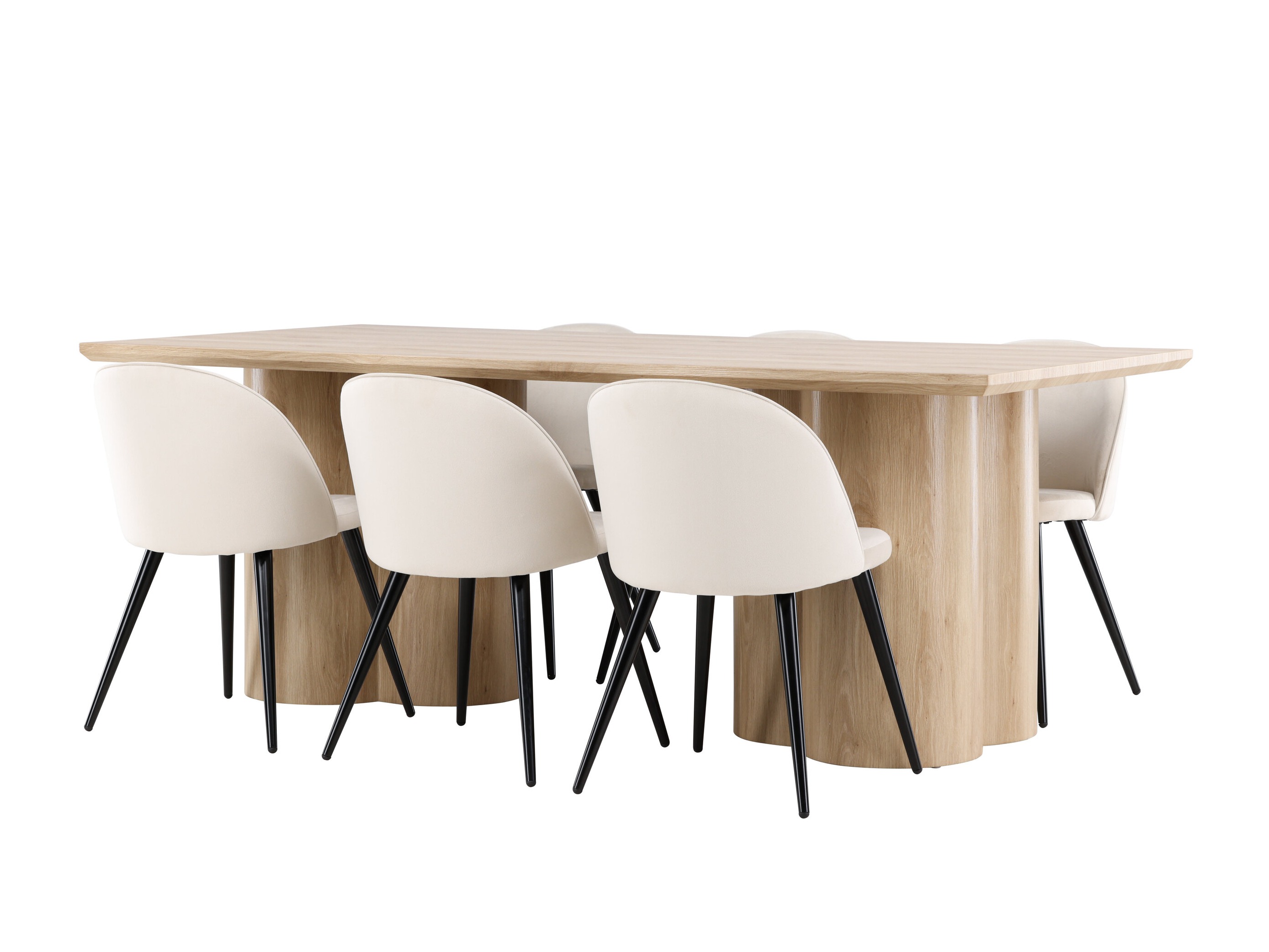 Conjunto de mesas y sillas para comedor Dallas 5330 (Luminoso madera)