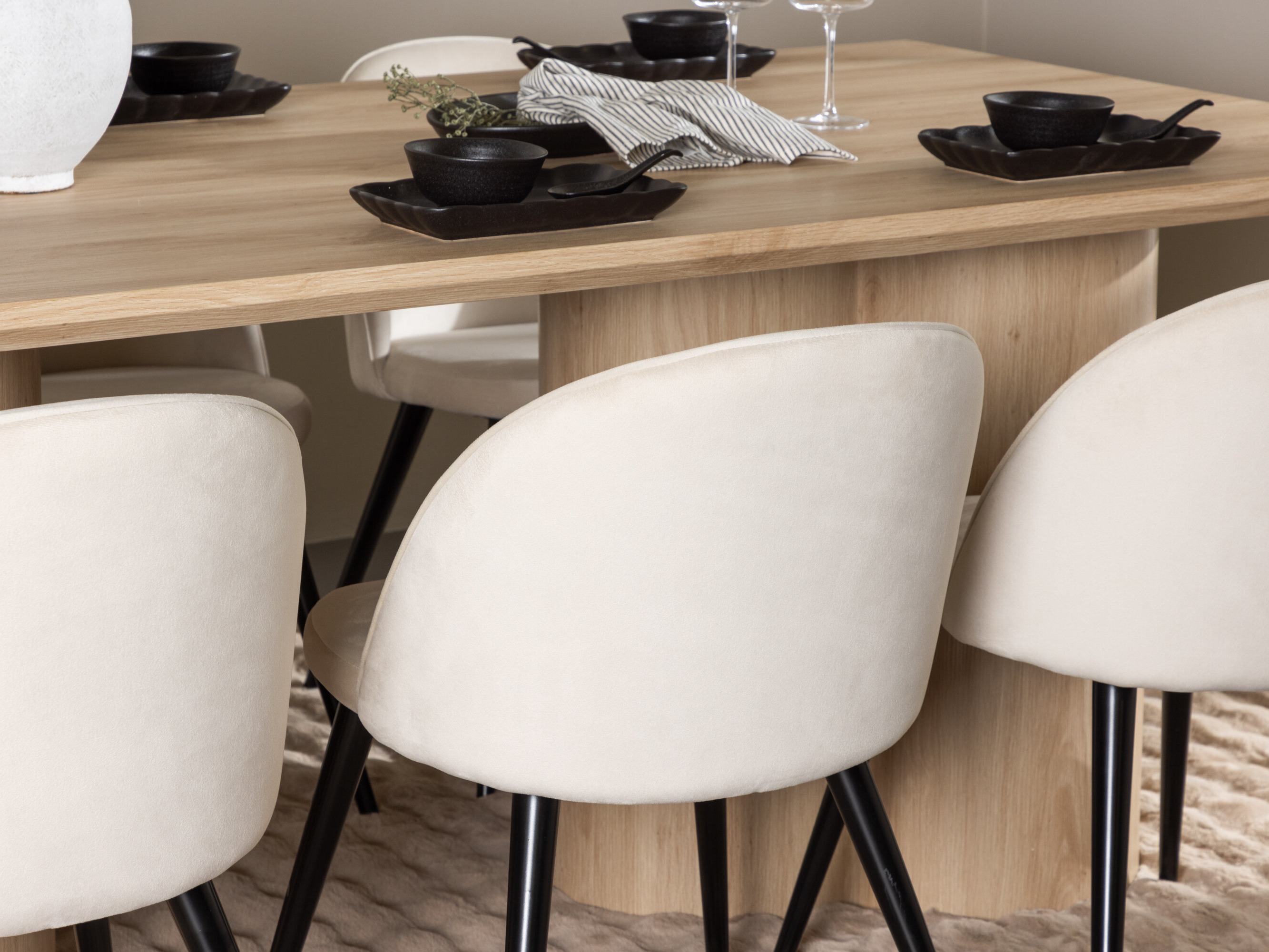 Conjunto de mesas y sillas para comedor Dallas 5330 (Luminoso madera)