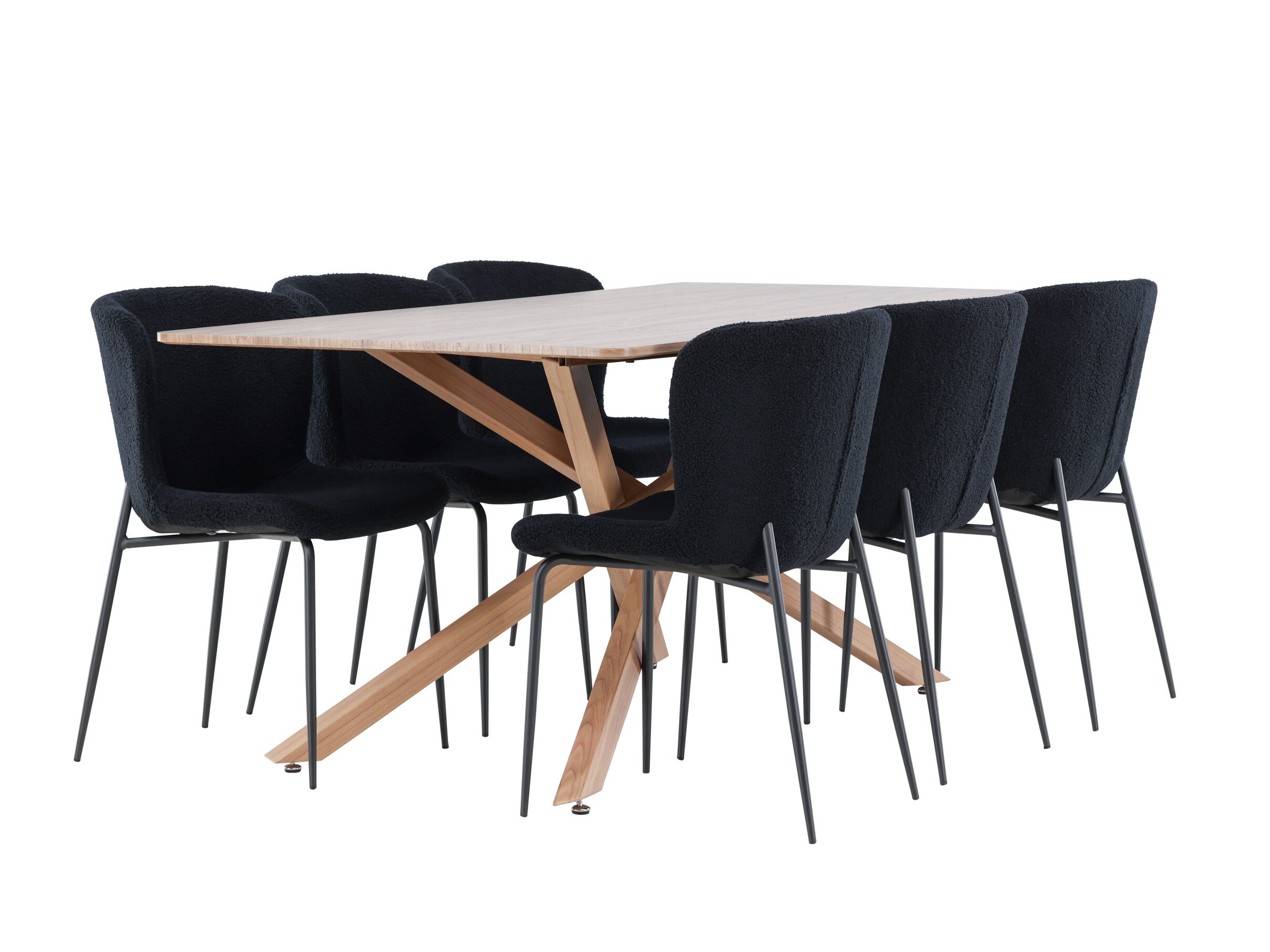 Conjunto de mesas y sillas para comedor Dallas 5102 (Negro)