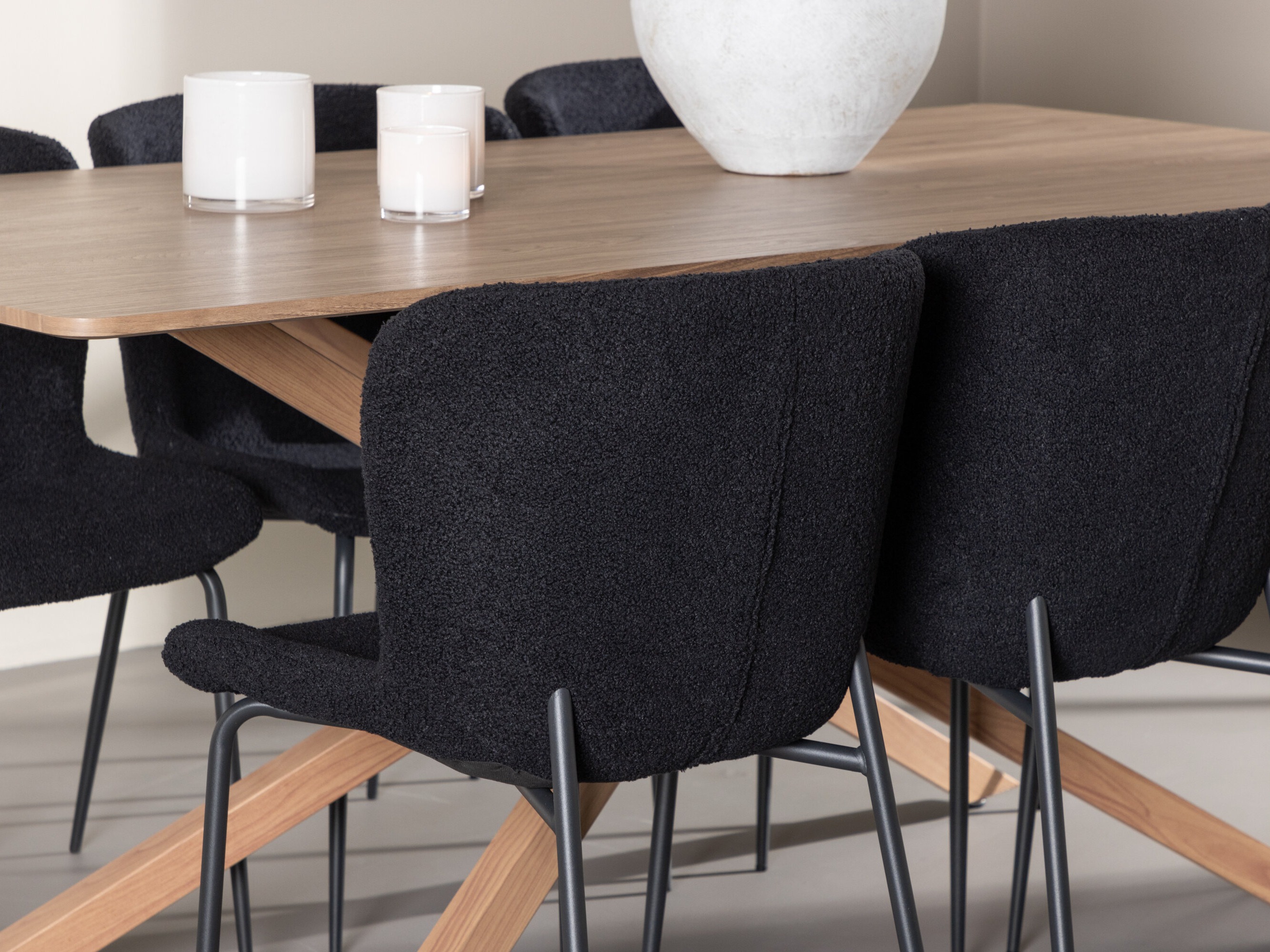 Conjunto de mesas y sillas para comedor Dallas 5102 (Negro)