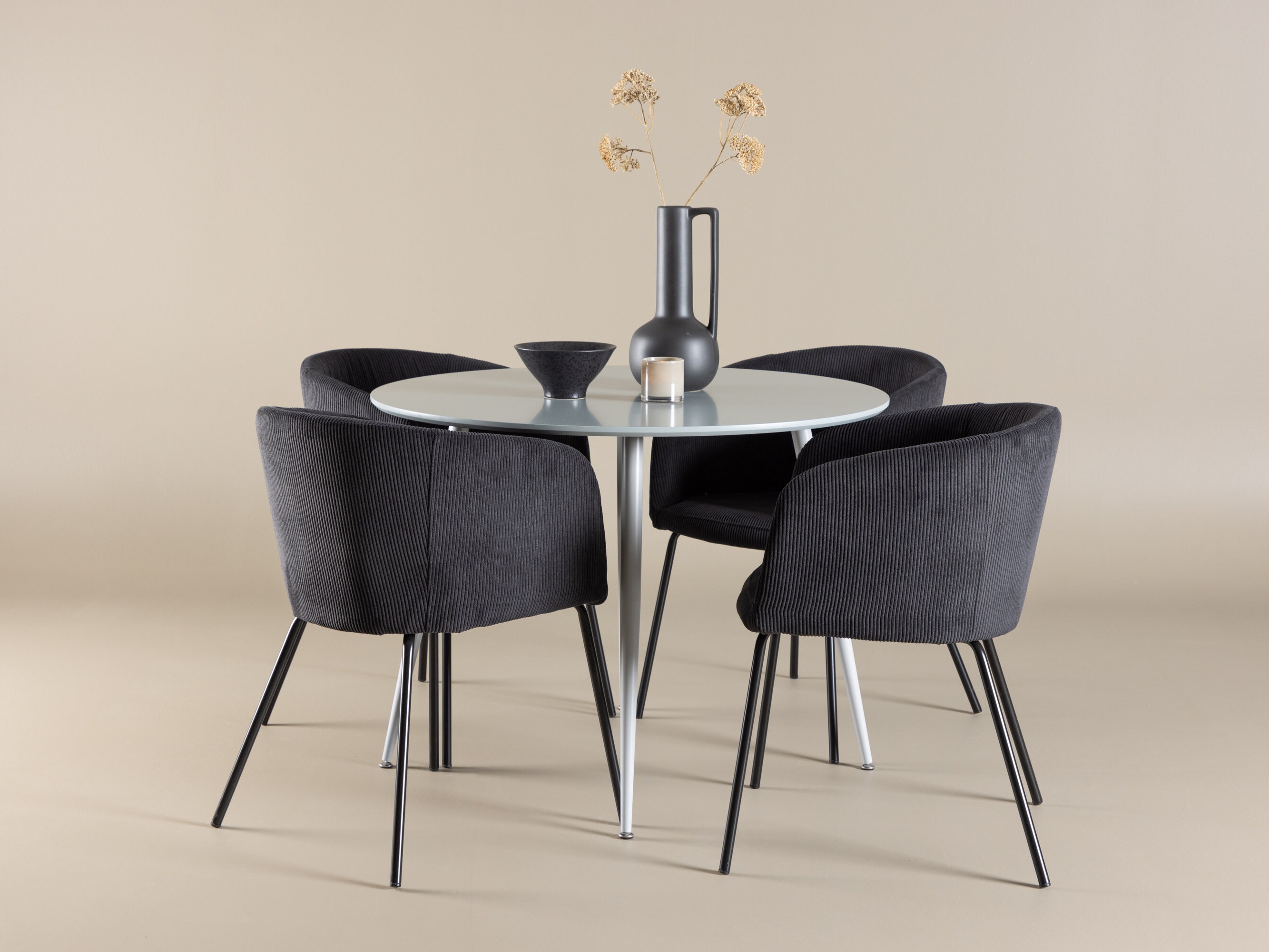 Conjunto de mesas y sillas para comedor Dallas 5103 (Gris)
